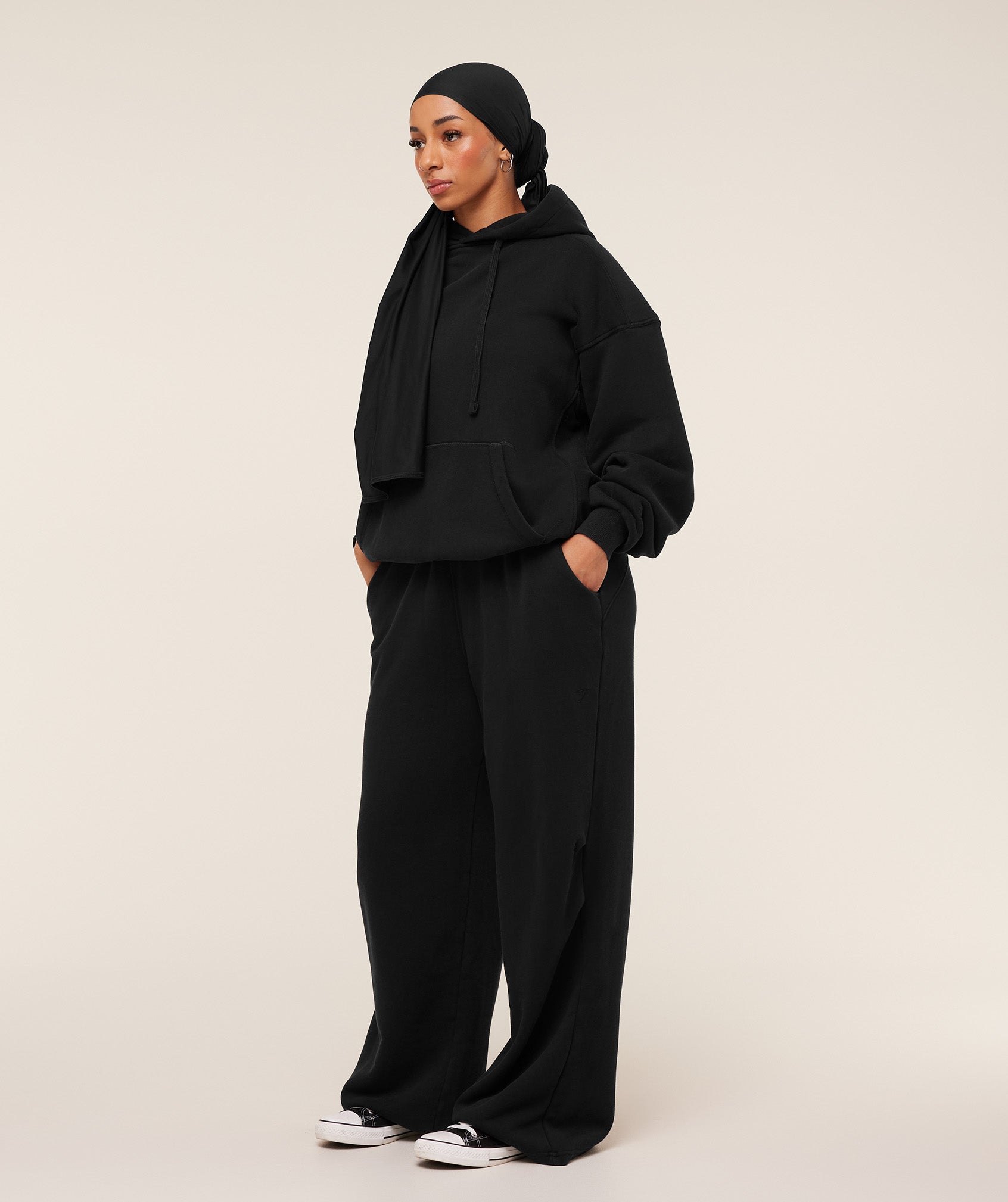 Gymshark Pump Cover Structured Fleece Pant - Black/Wash