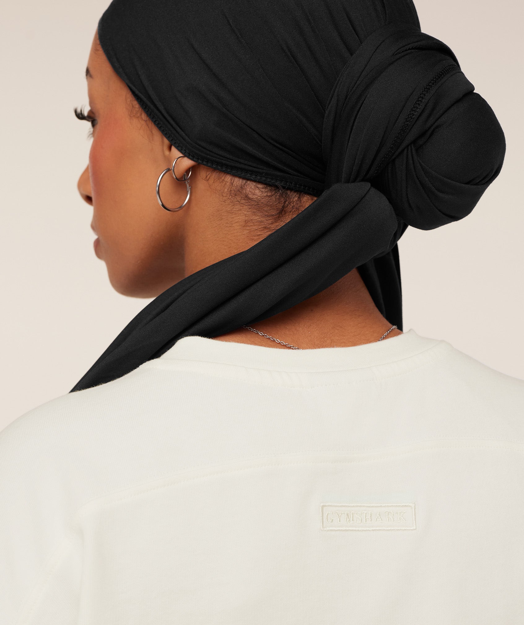 Gymshark Pump Cover Structured Fleece Top - Soft White/Wash