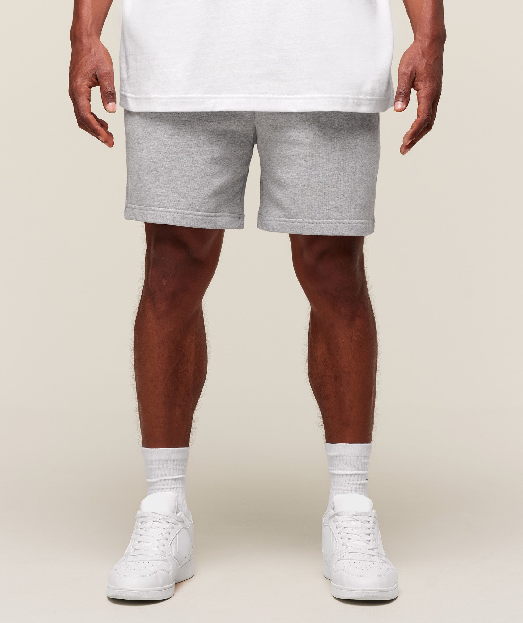 Gymshark Rest Day Essentials Shorts - Light Grey Core Marl