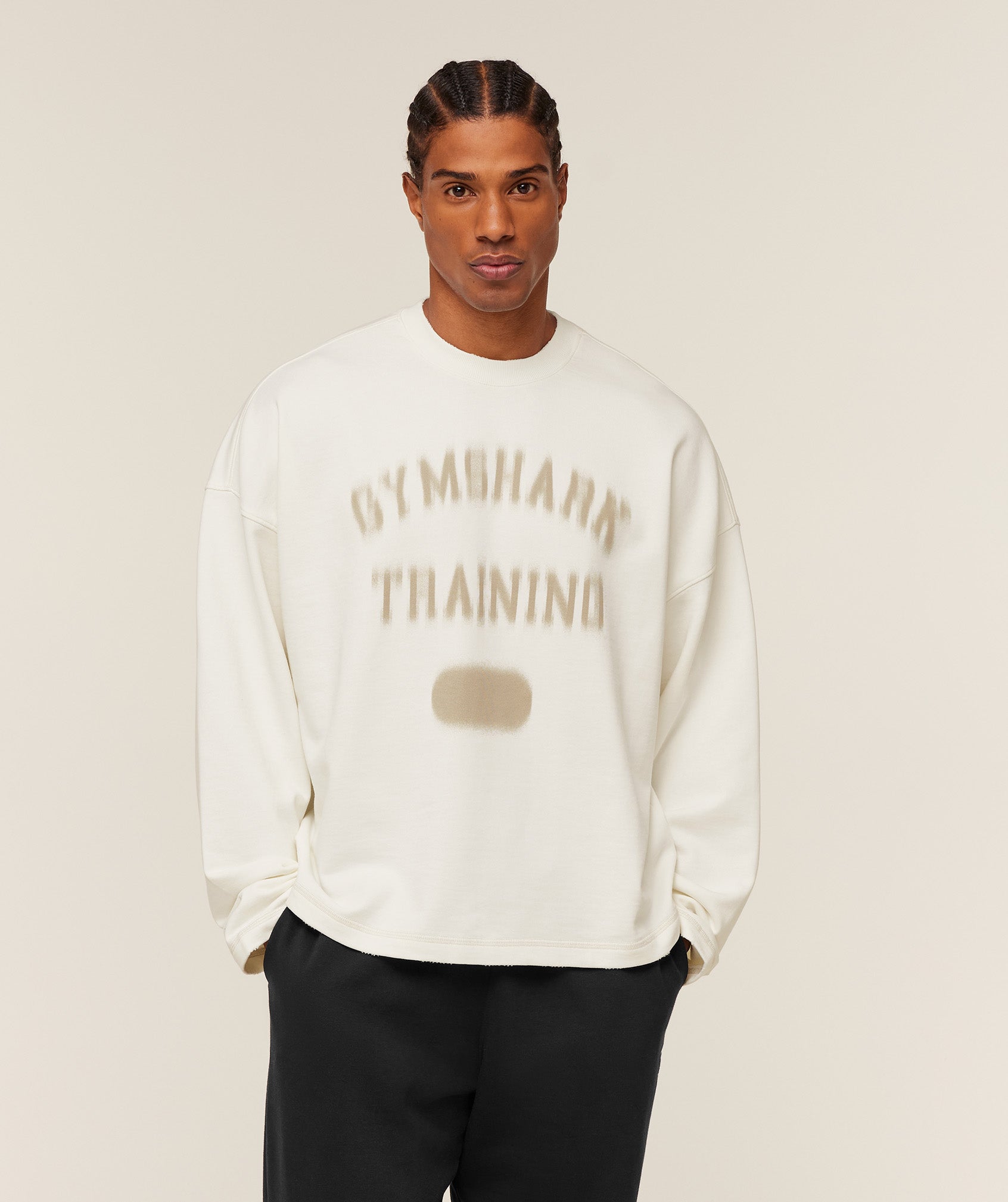 Gymshark Re-Rack Crew Neck Pullover - Soft White