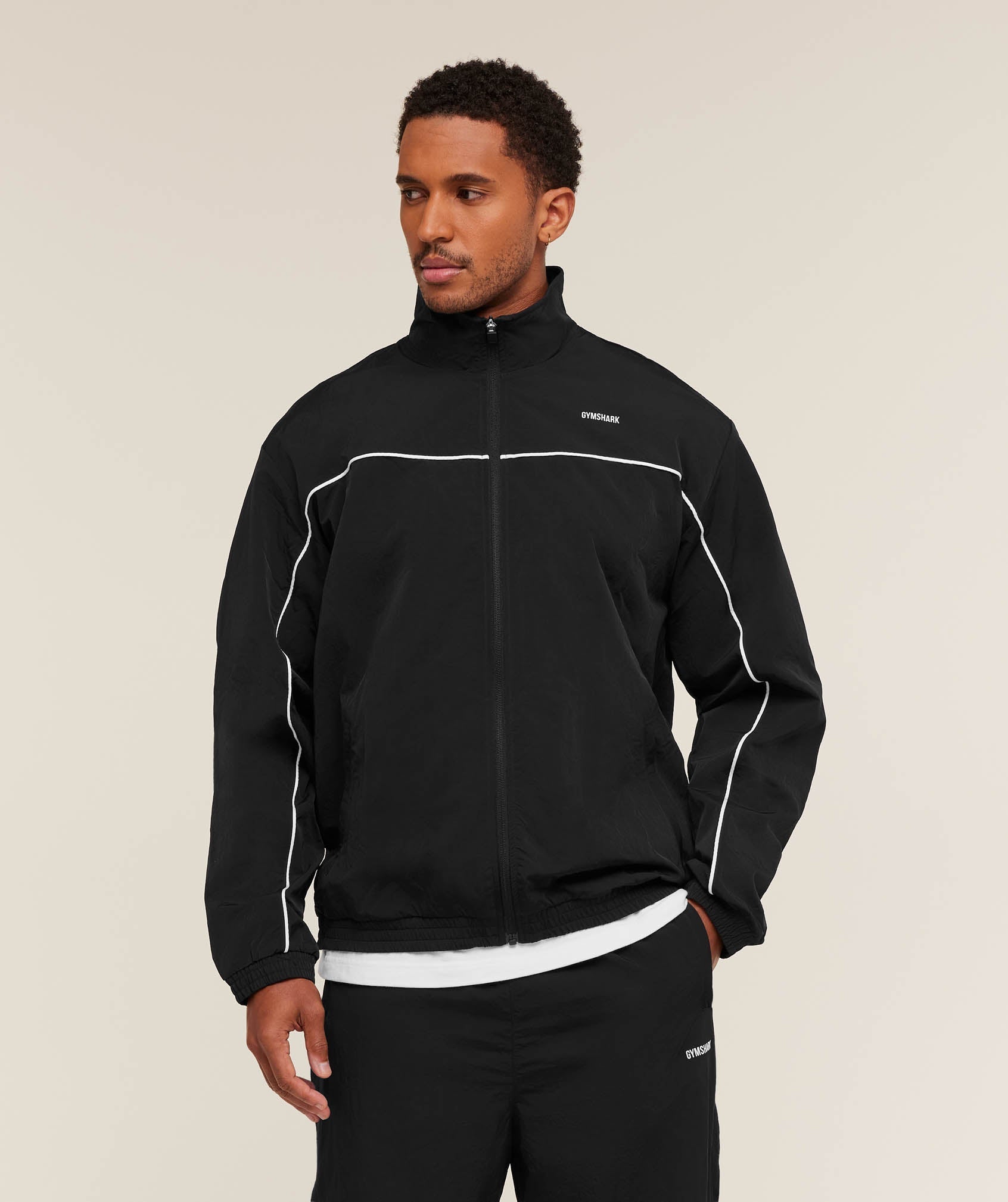 Gymshark Retro Shell Track Jacket - Black