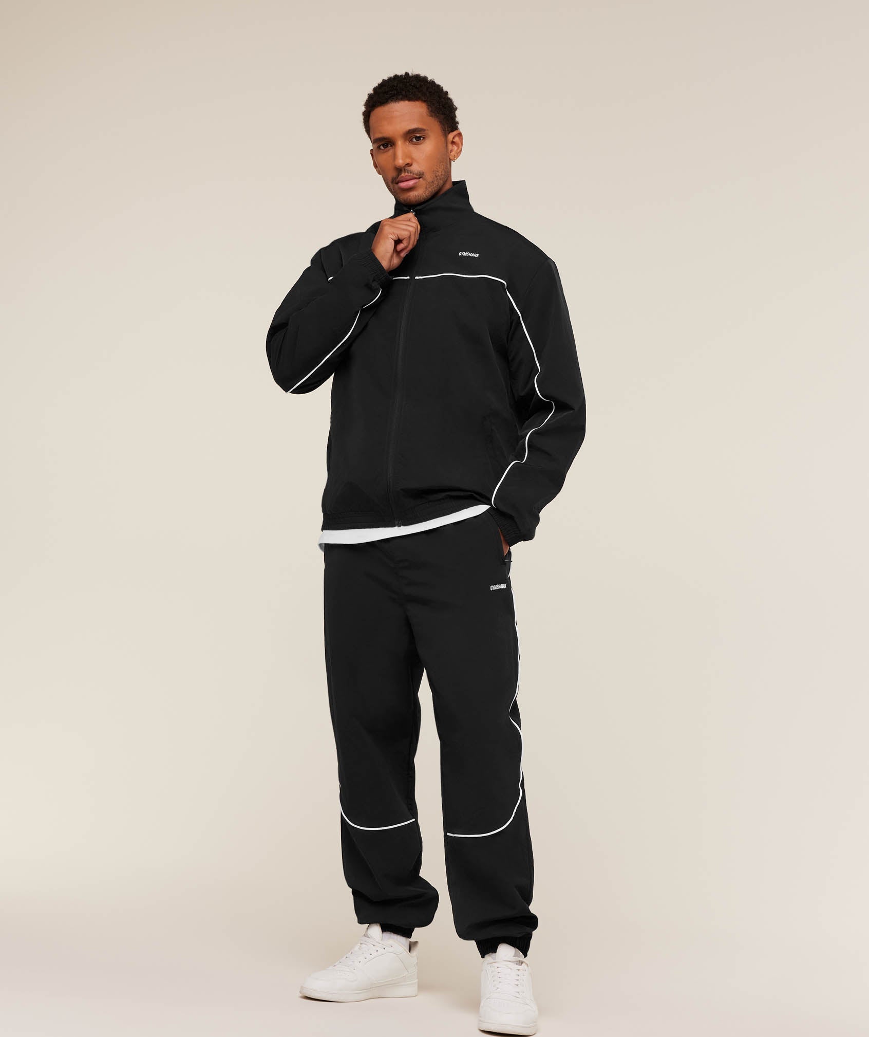 Gymshark Retro Shell Track Jacket - Black