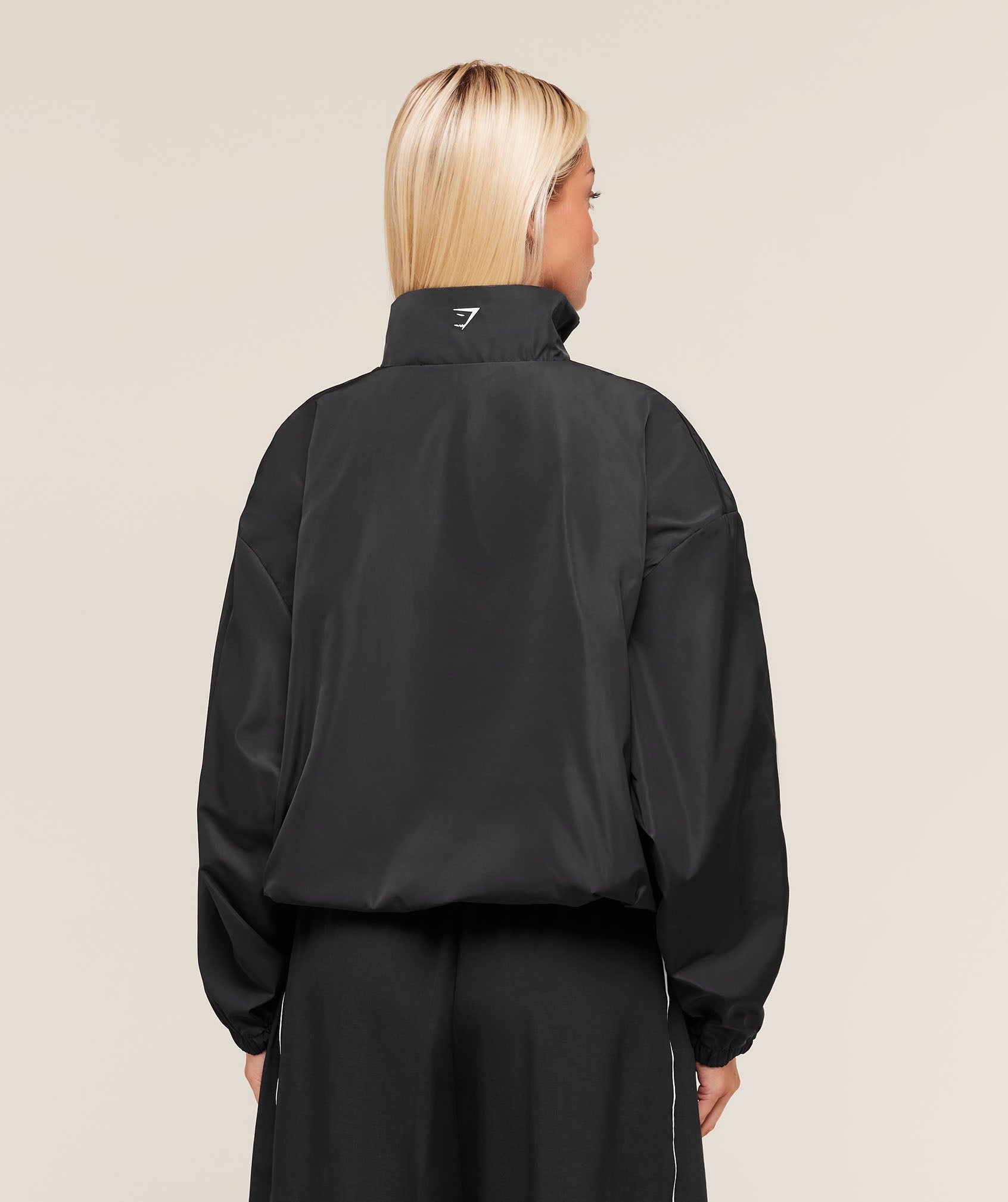 Gymshark Wordmark 1/4 Zip Track Jacket - Black/White