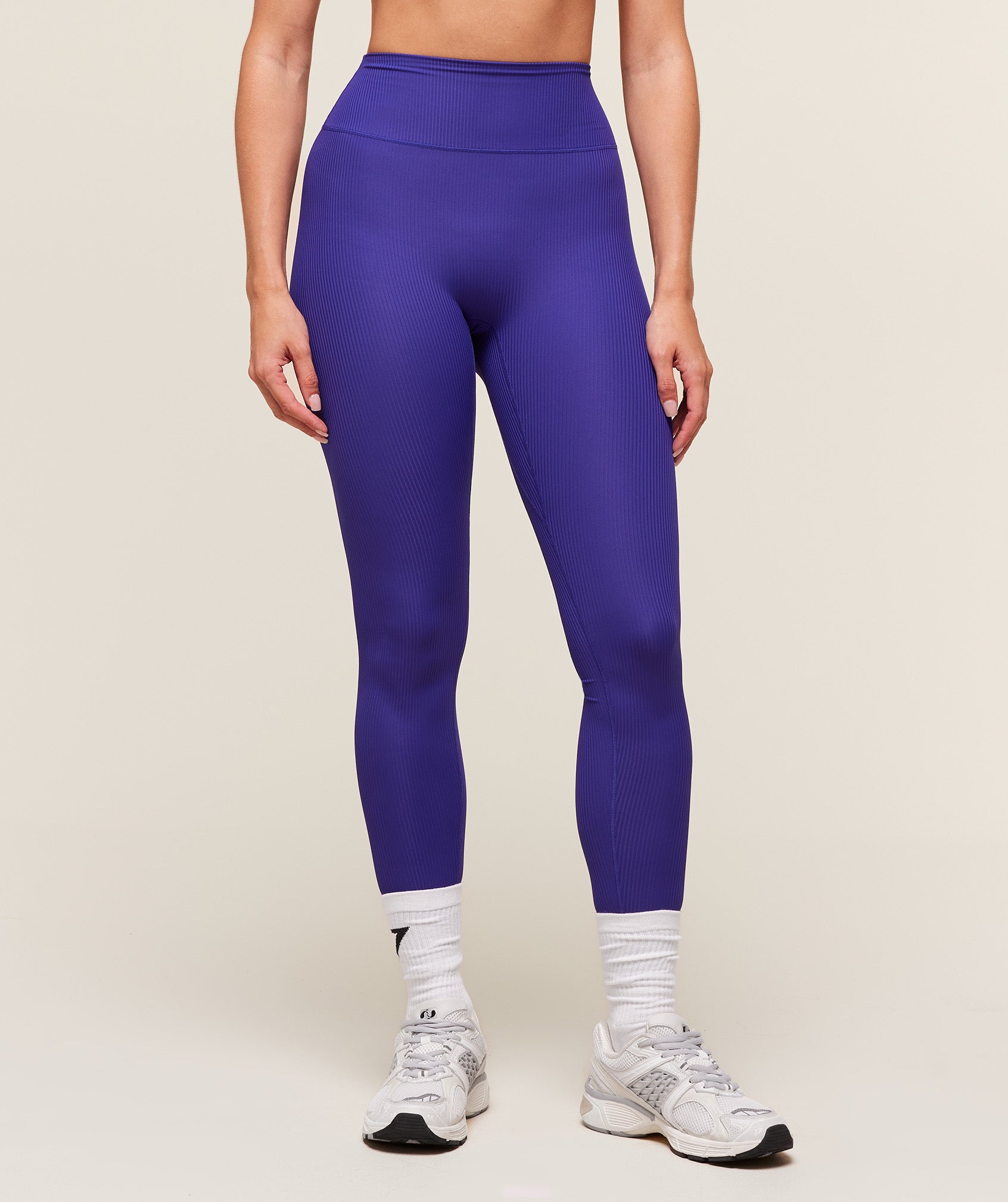 Gymshark Ribbed Contour Leggings - Cobalt Purple