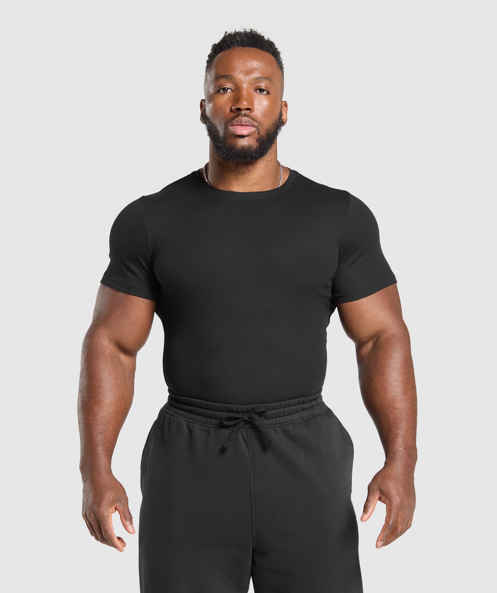 Gymshark Ribbed T-Shirt - Black