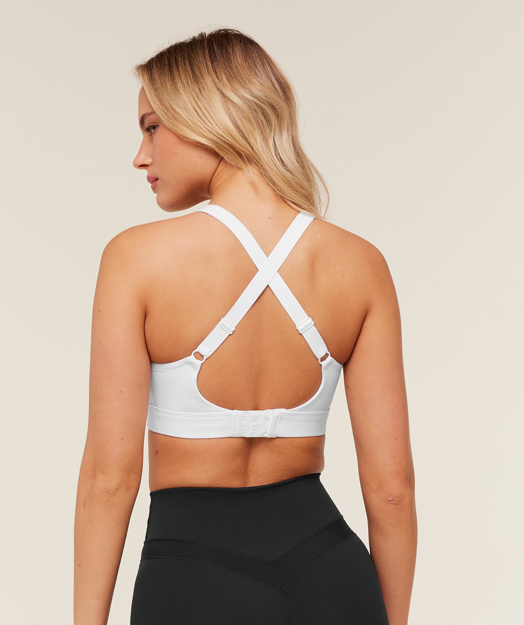Gymshark High Support Ruched Sports Bra - GS White