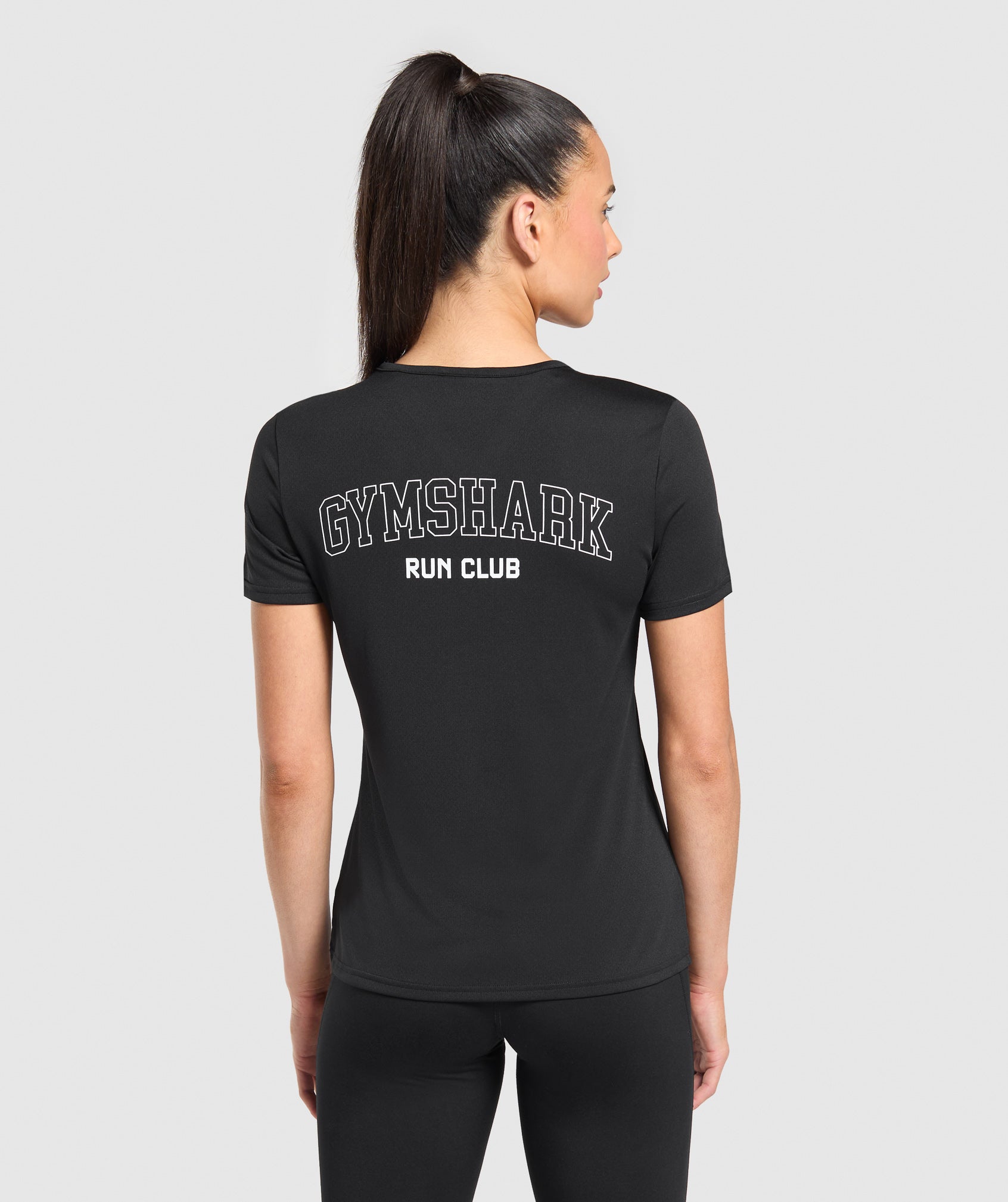 Gymshark Run Club Graphic T-Shirt - Black