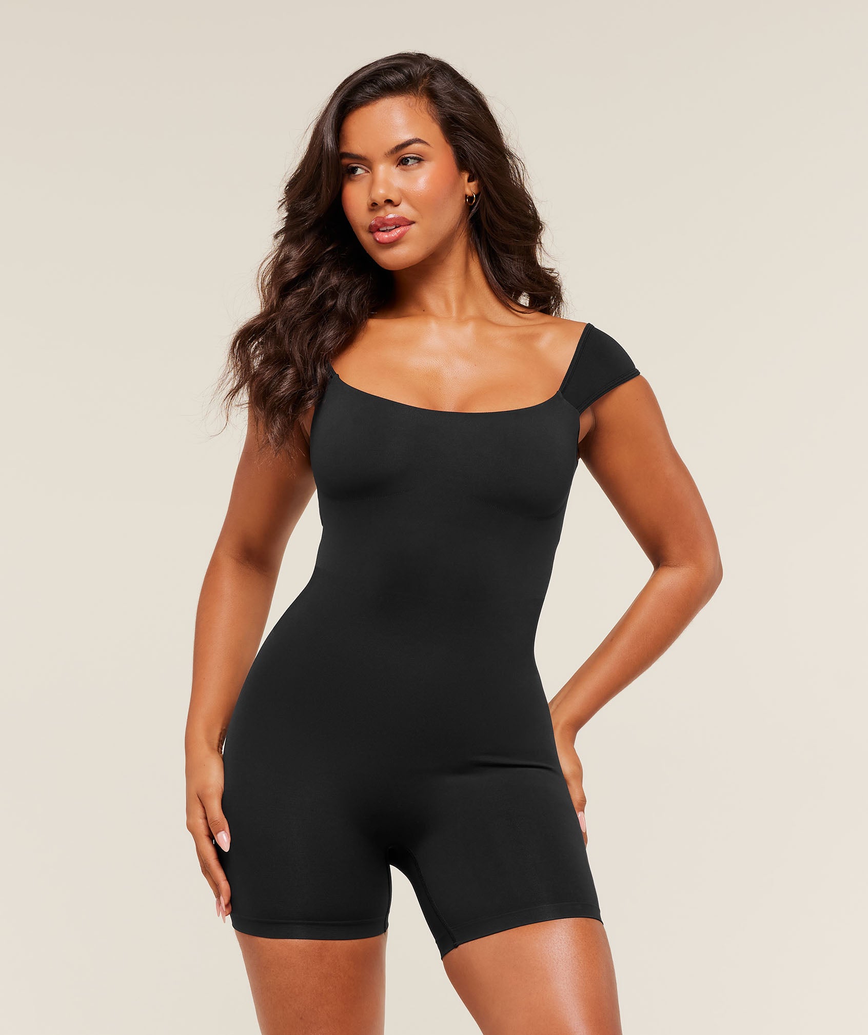 Gymshark Soft Sculpt Cap Sleeve All-In-One - Black