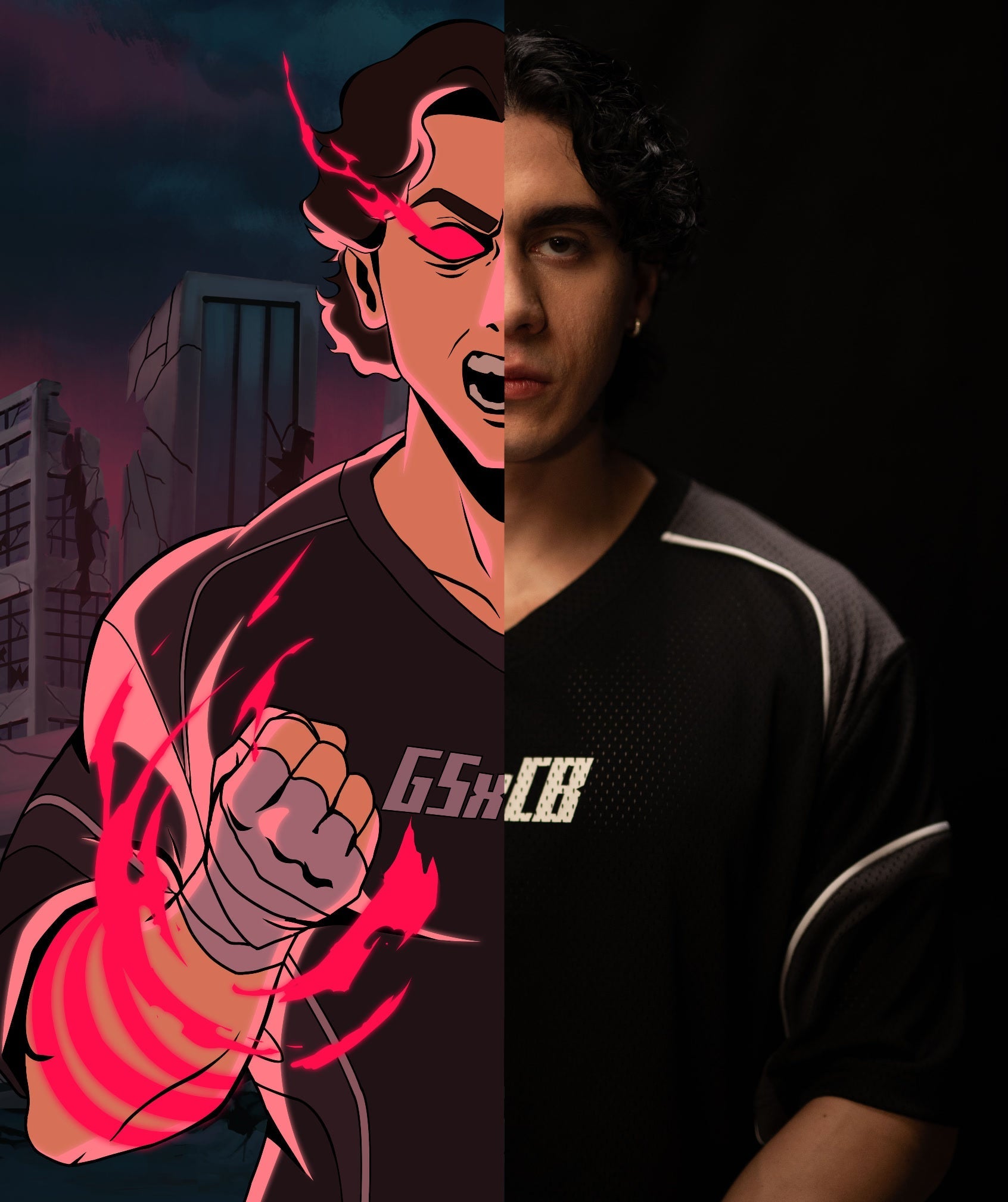 Gymshark x Carlos Belcast Mesh Jersey - GS Black