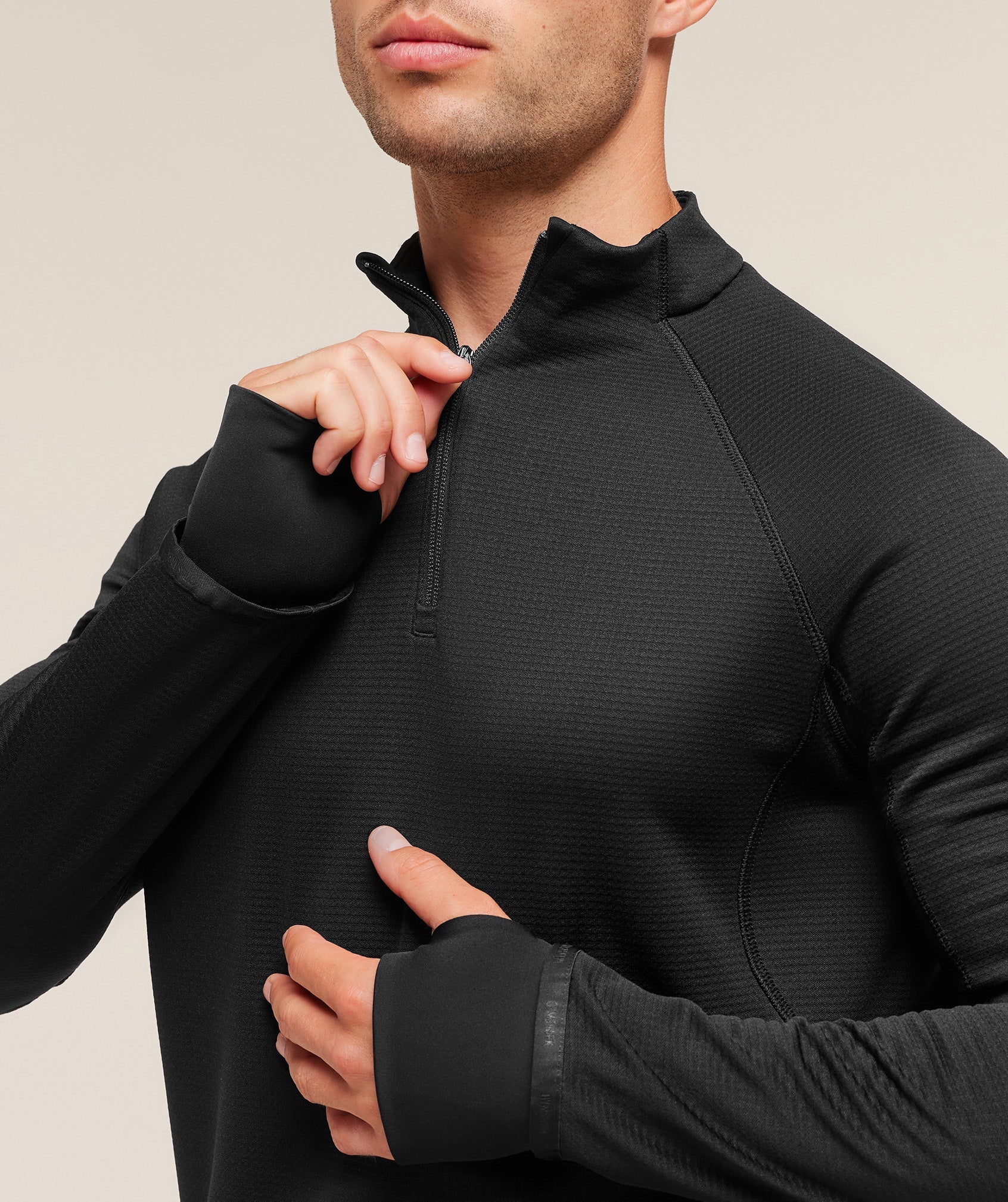 Gymshark Running 1/4 Zip - Black
