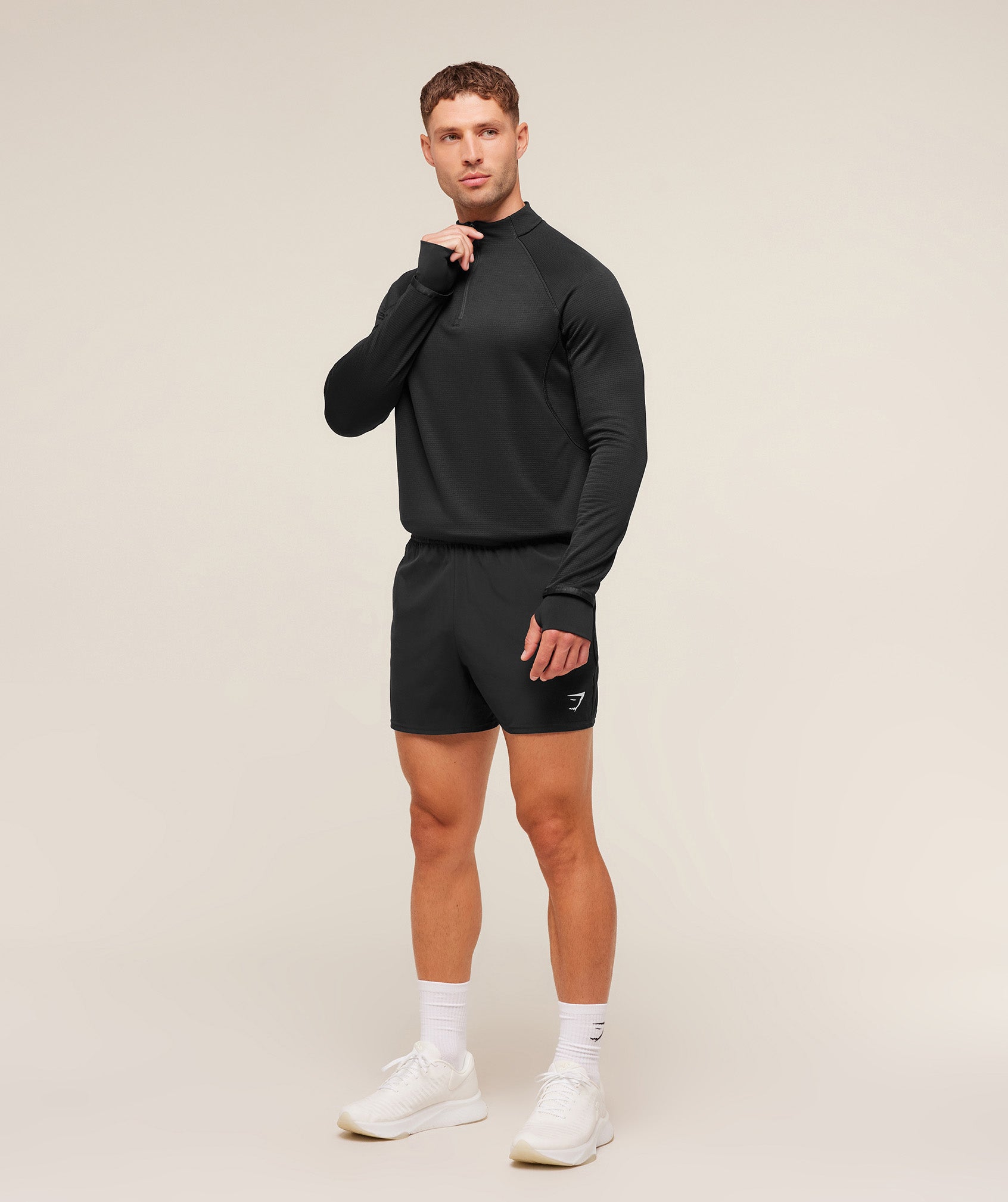Gymshark Running 1/4 Zip - Black