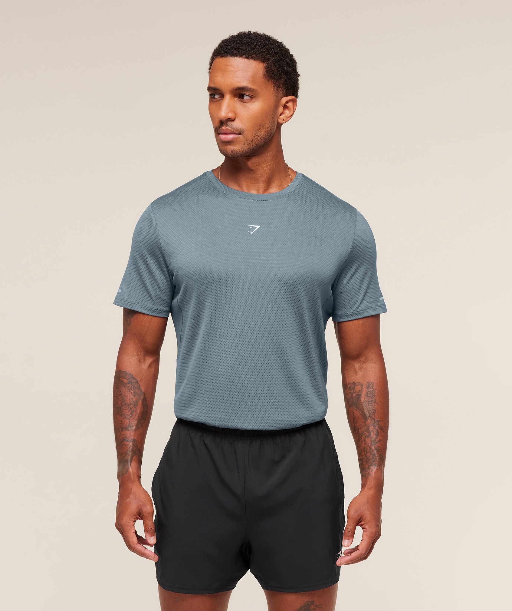 Gymshark Running T-Shirt - Iron Blue
