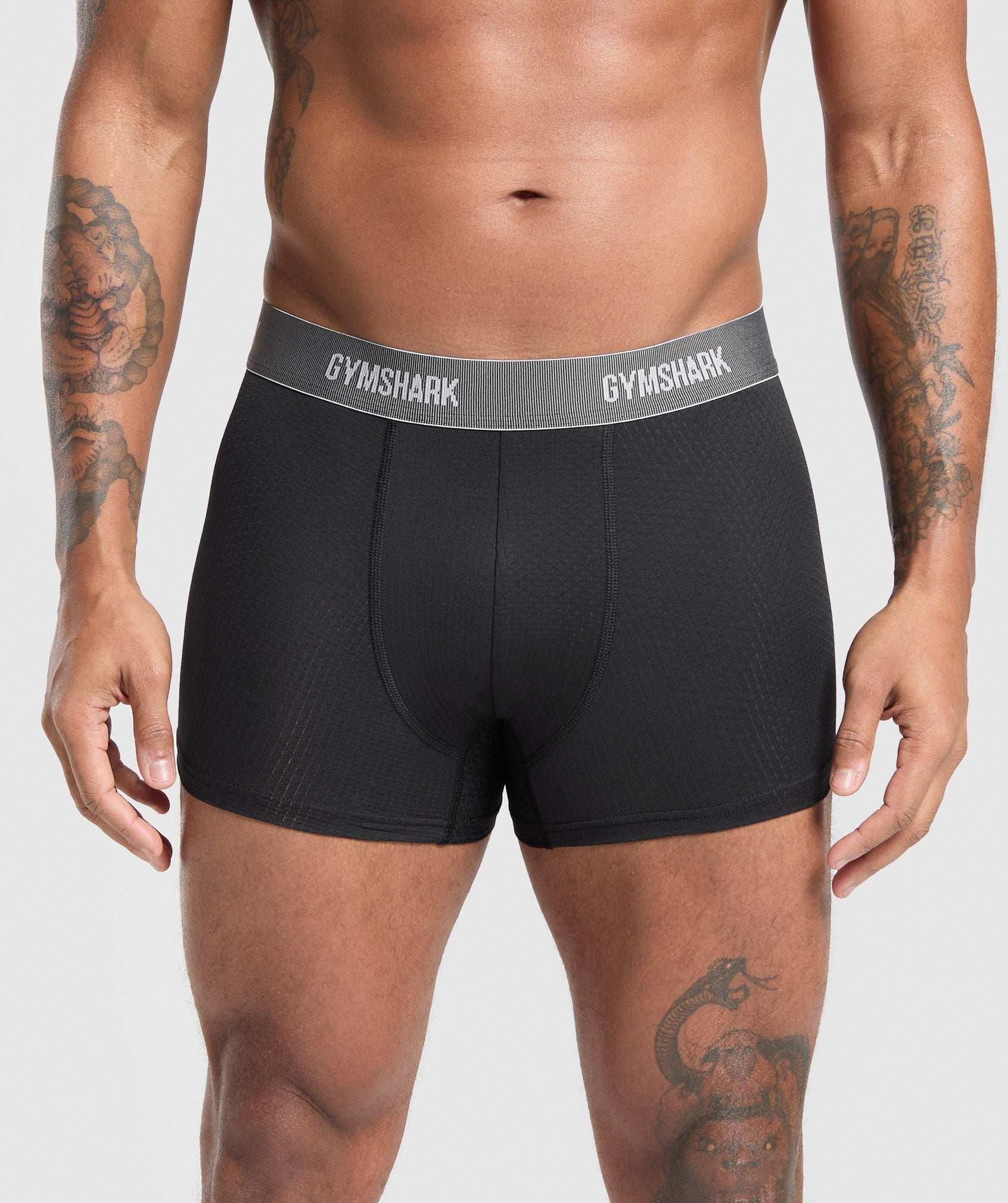 Gymshark Sports Tech Boxer 3PK - Black/Deep Orange/Celeste Blue