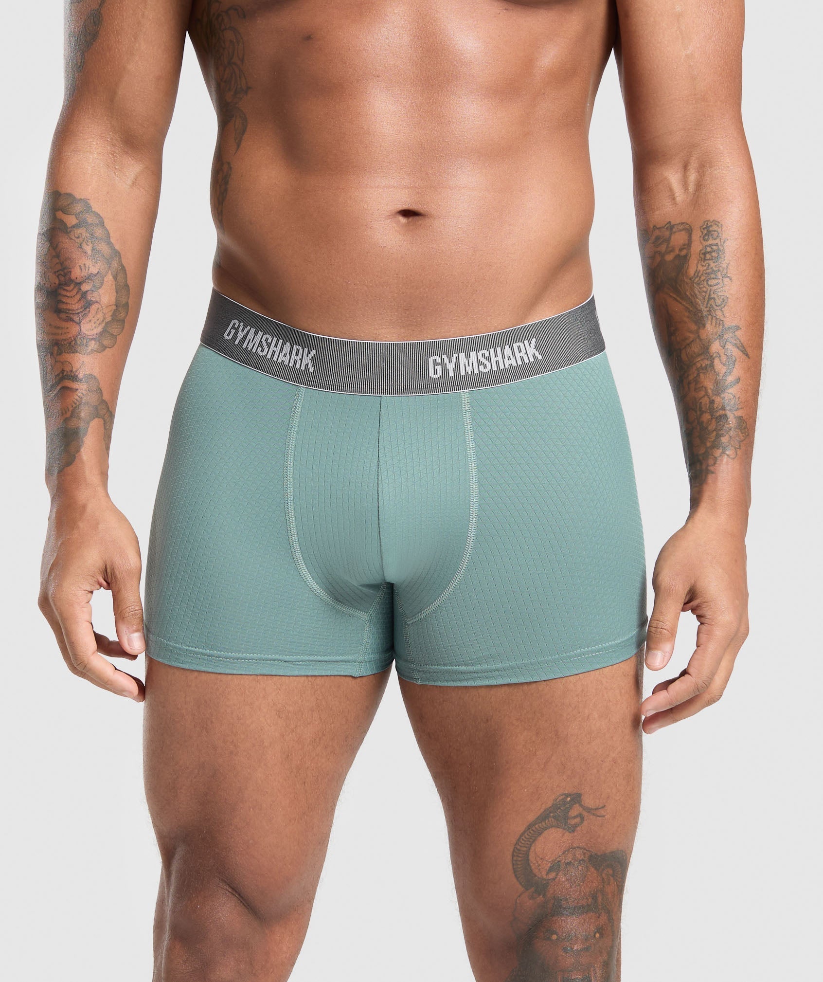 Gymshark Sports Tech Boxer 3PK - Black/Deep Orange/Celeste Blue