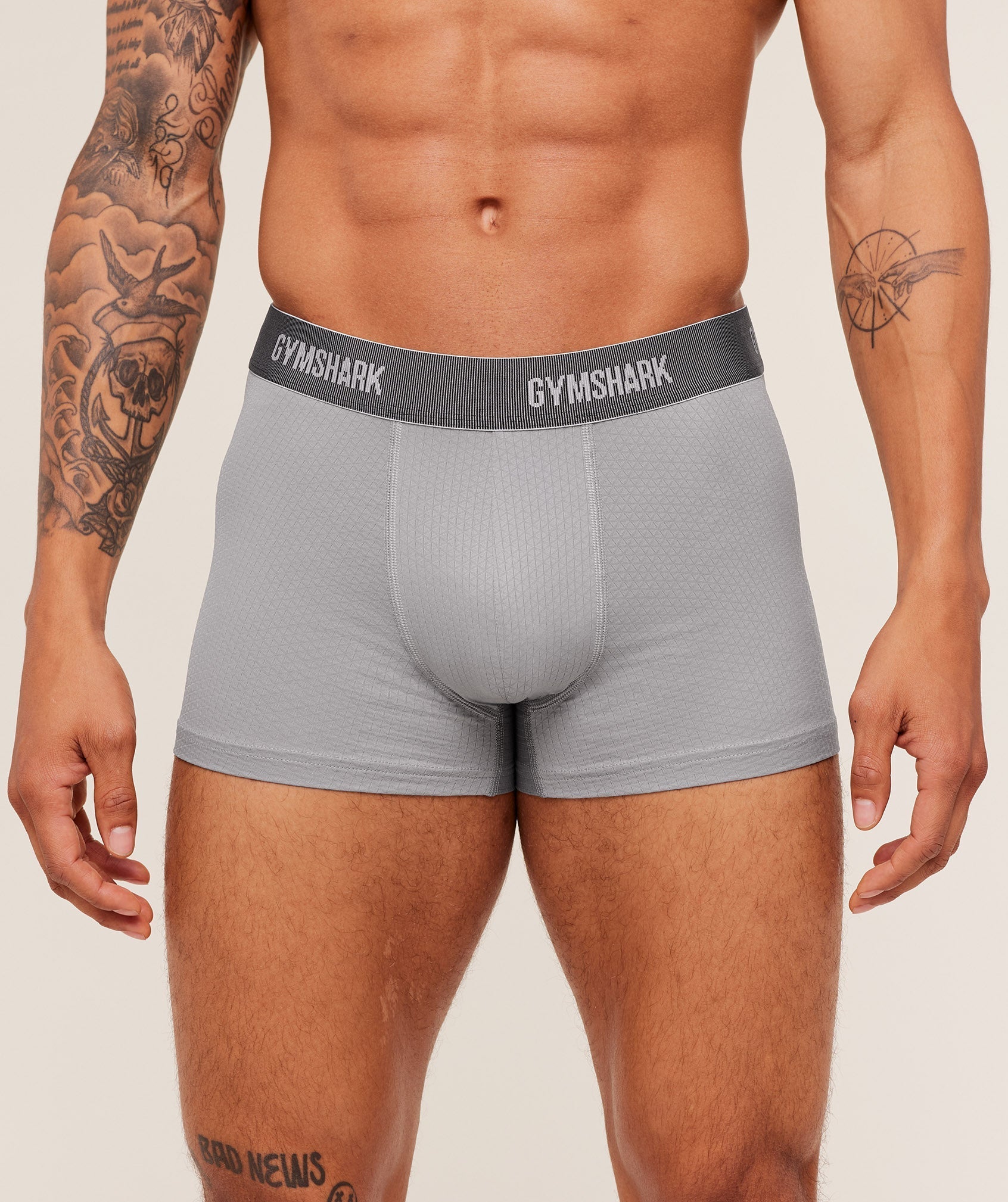 Gymshark Sports Tech Boxer 3PK - GS Smokey Grey/GS Smokey Grey/GS Smokey Grey