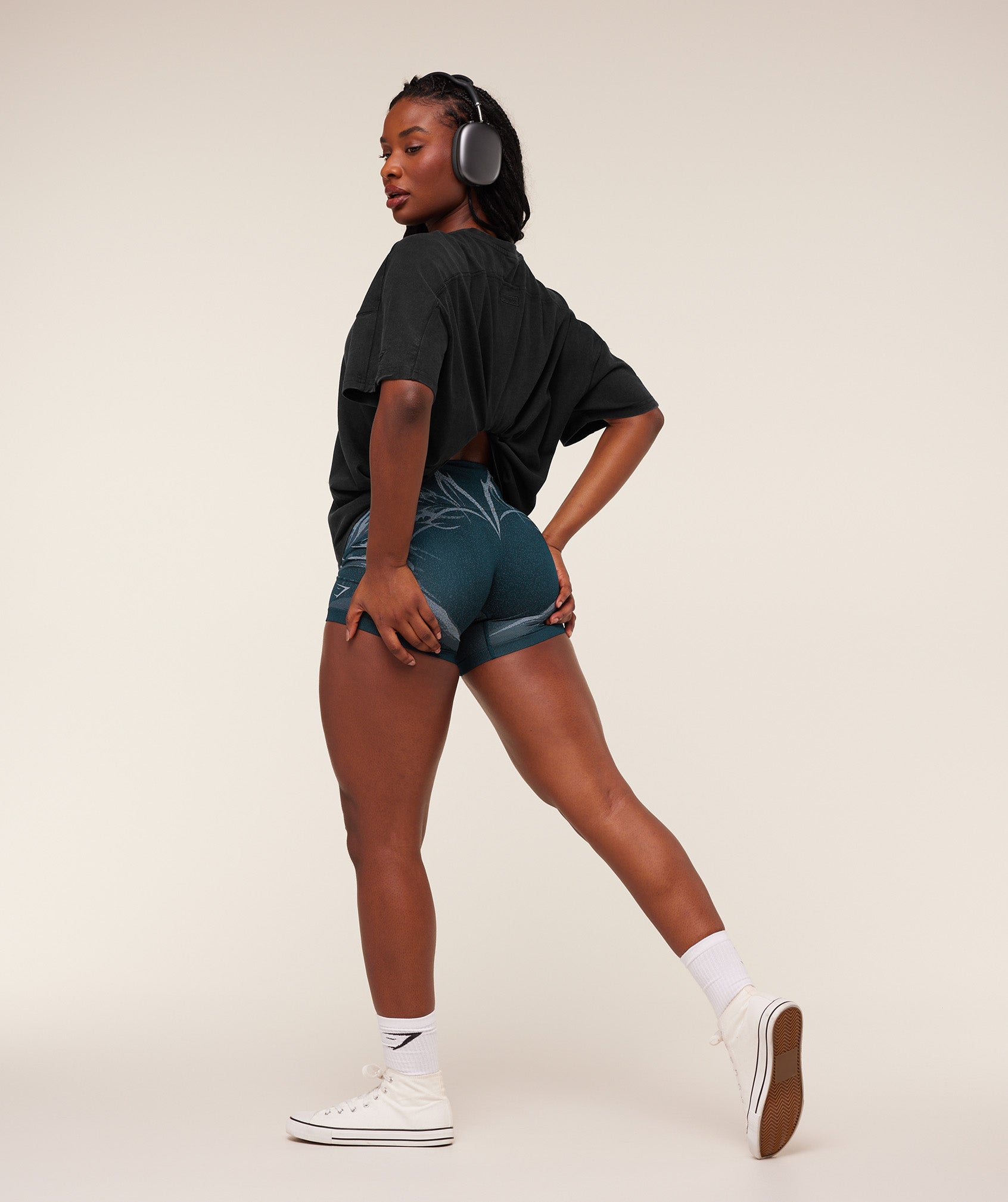 Gymshark Storm Seamless Shorts - Deep Petrol Blue/Smoke Blue