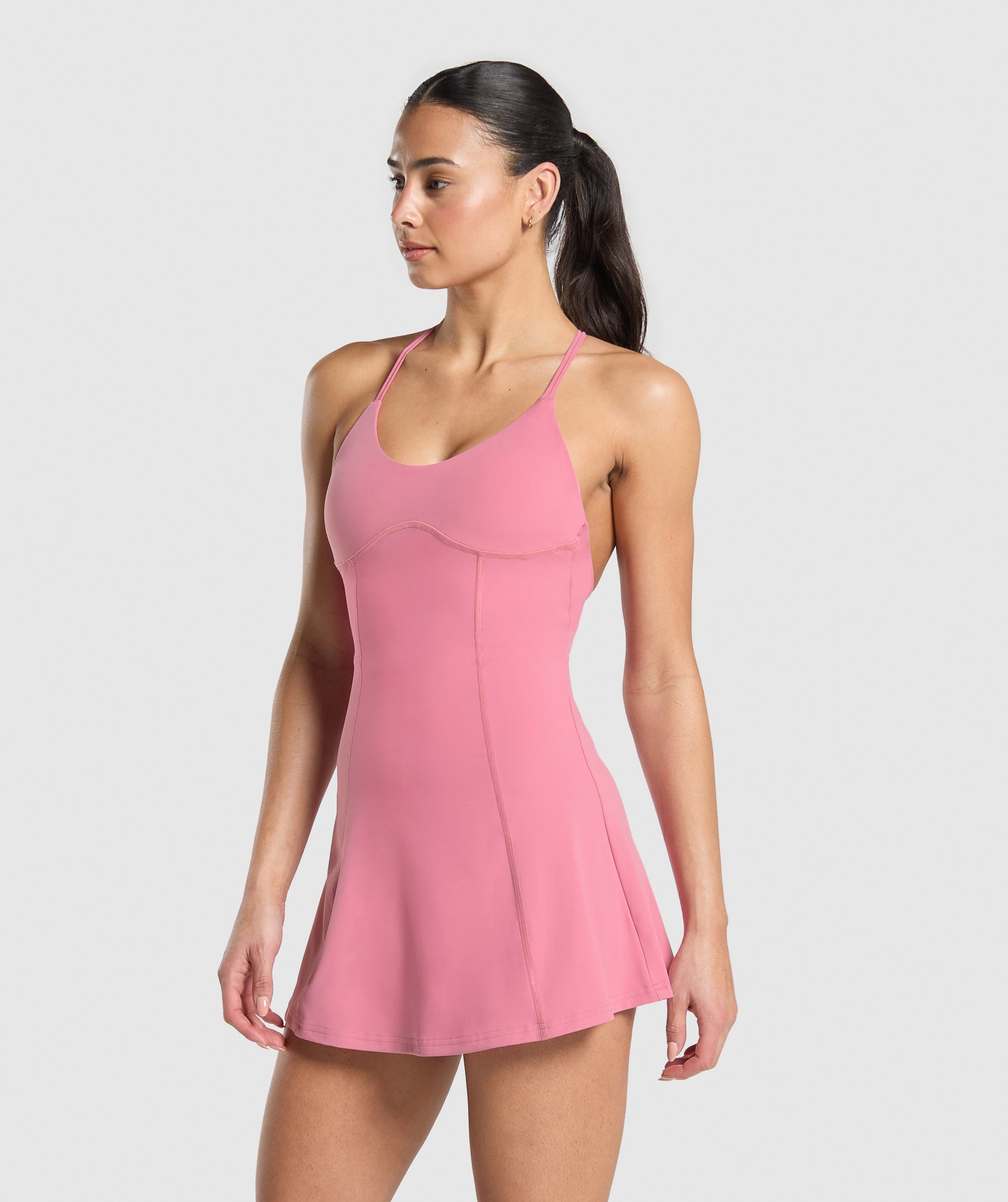 Gymshark Strappy 2-in-1 Dress - Sunset Pink