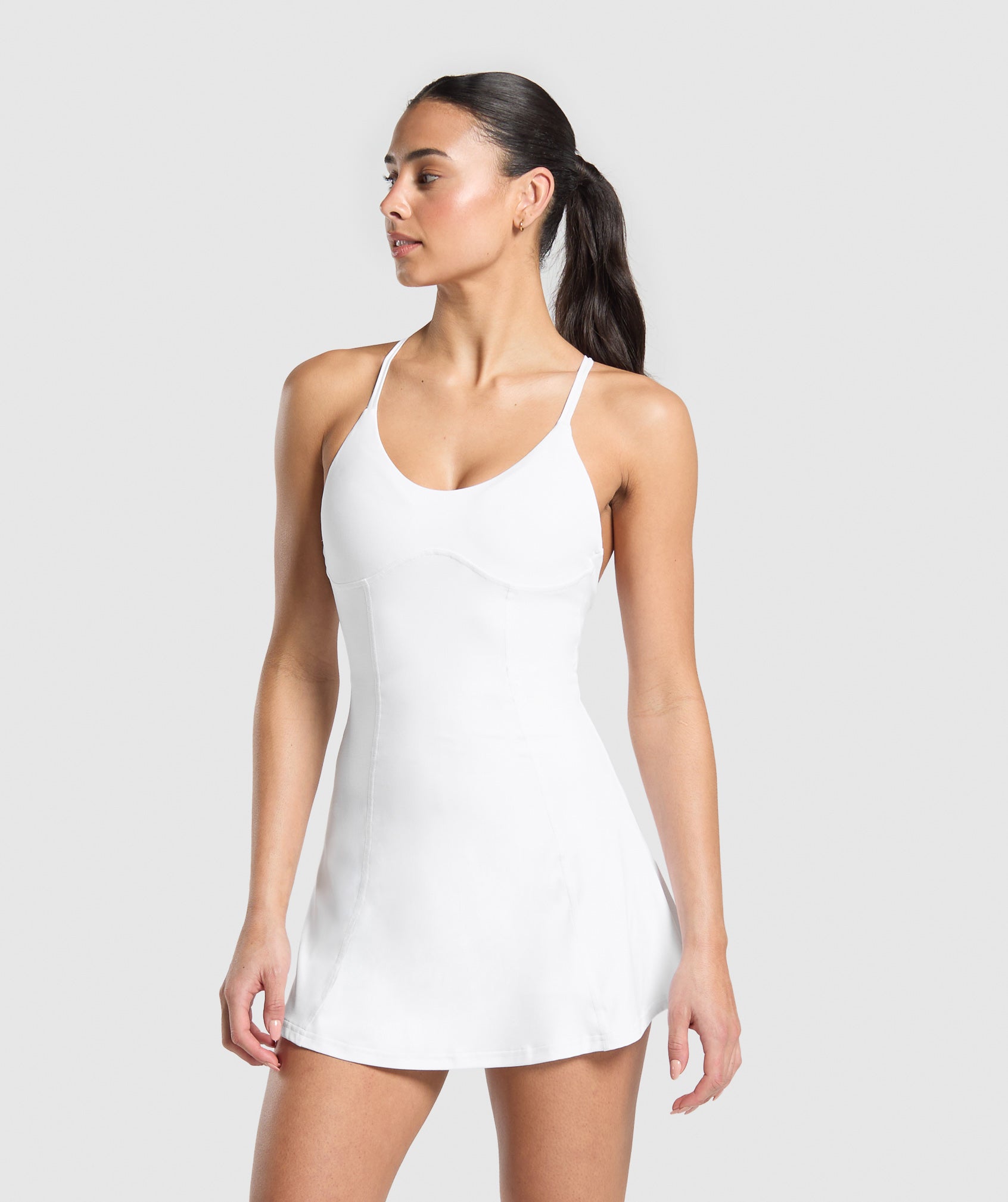 Gymshark Strappy 2-in-1 Dress - White