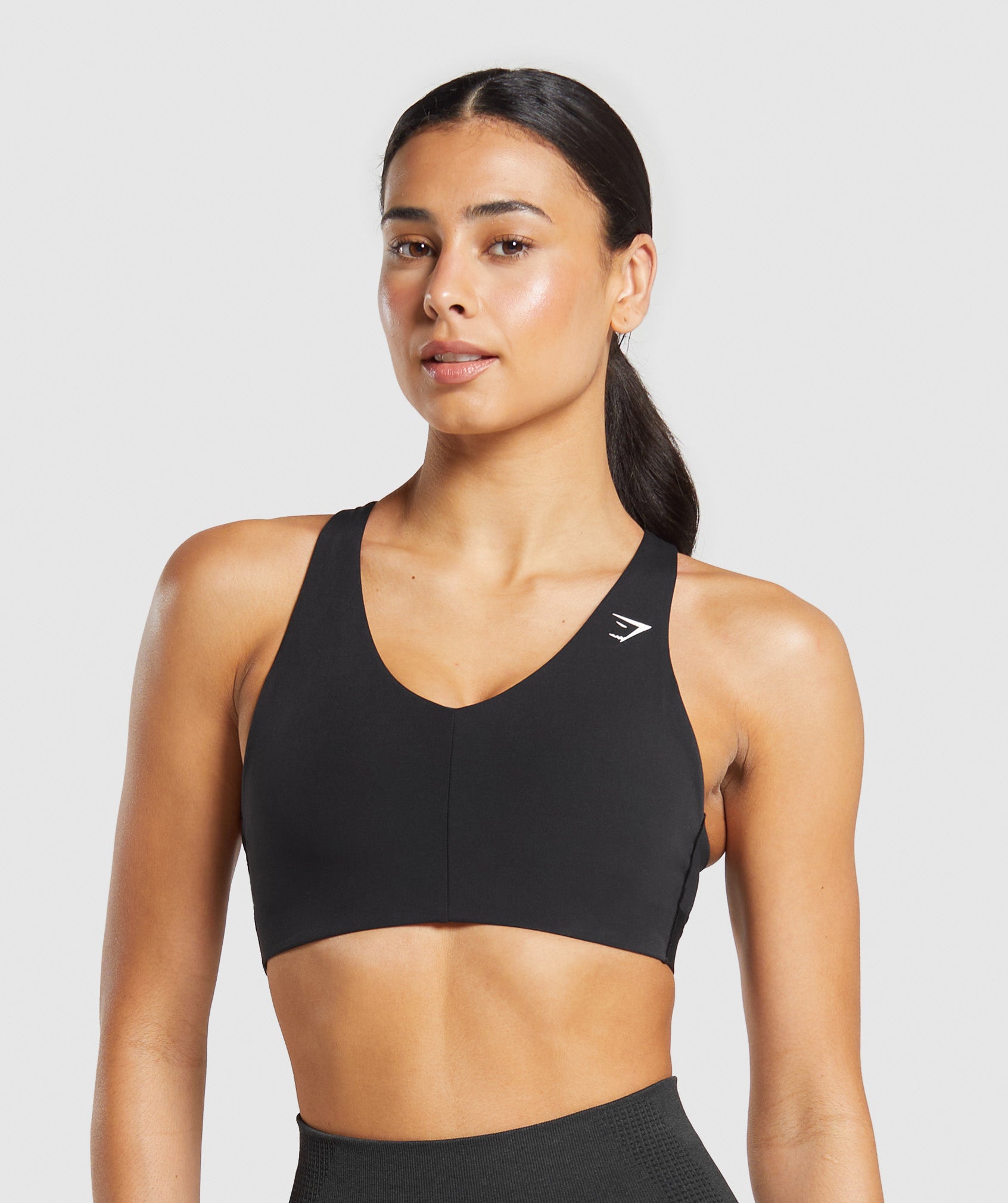 Gymshark Strappy Back Medium Support Sports Bra - Black