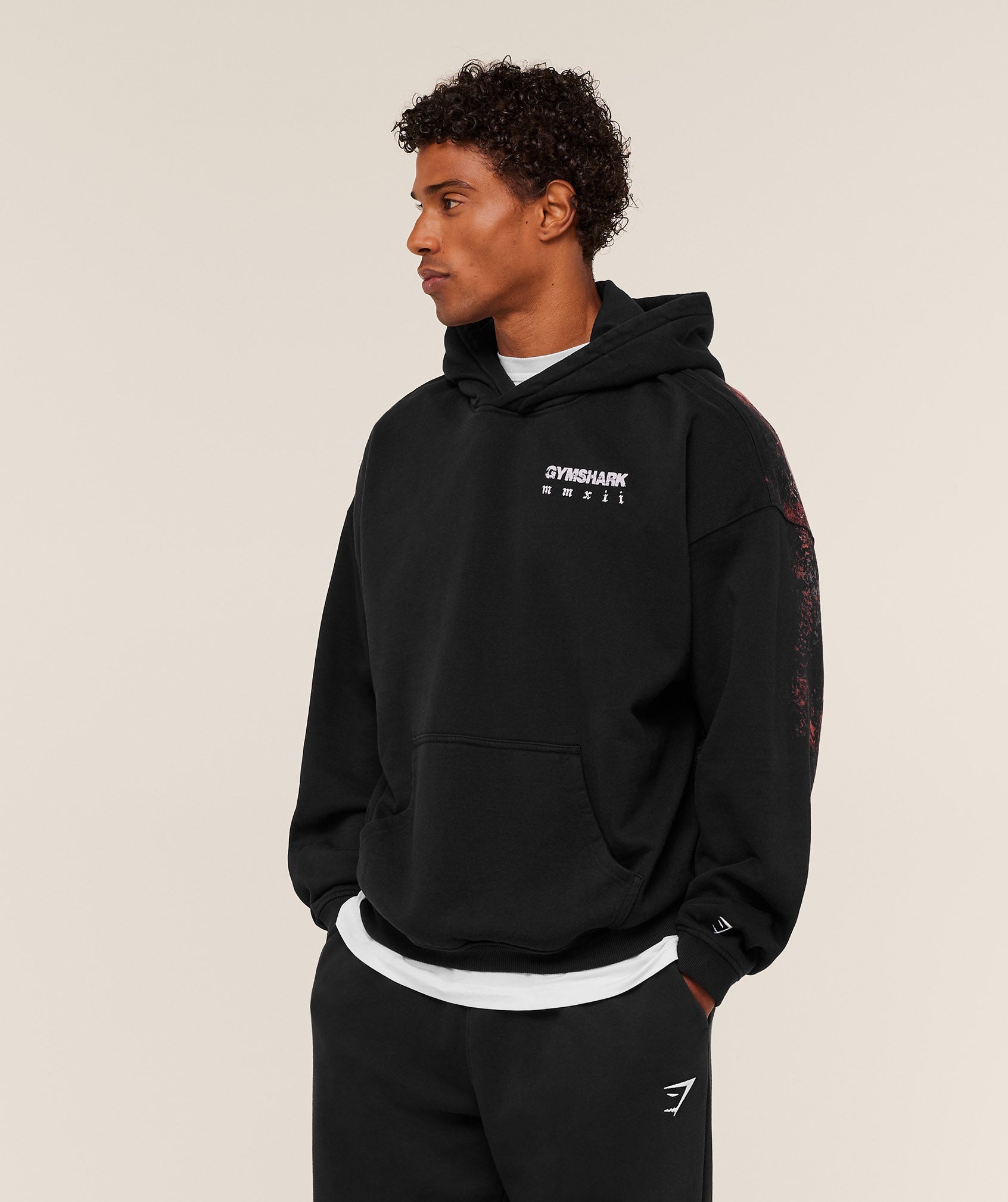 Gymshark Numerals Hoodie - Black