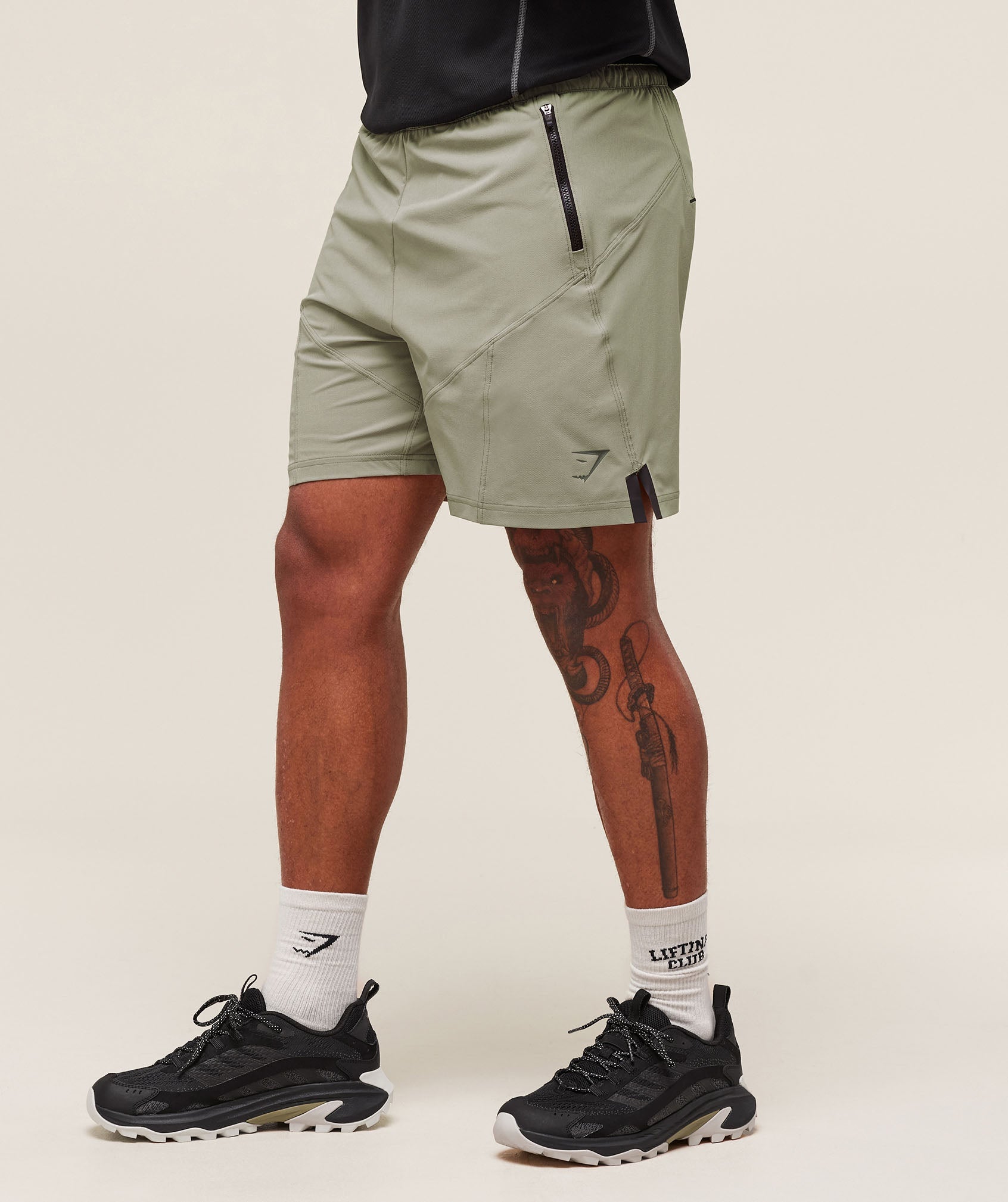 Gymshark Tactical 6" Short - Chalk Green