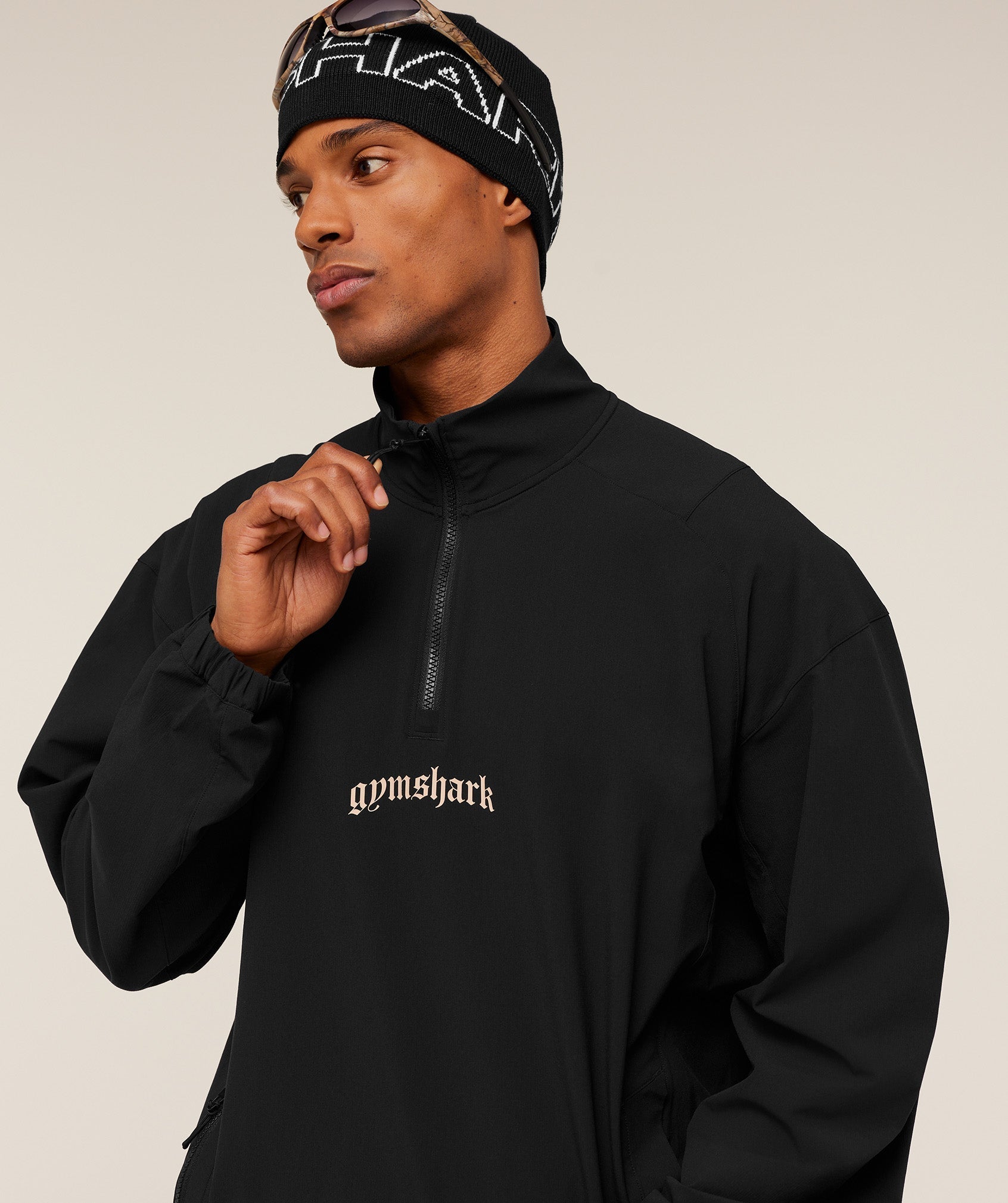 Gymshark Tactical Shell 1/4 Zip - Black
