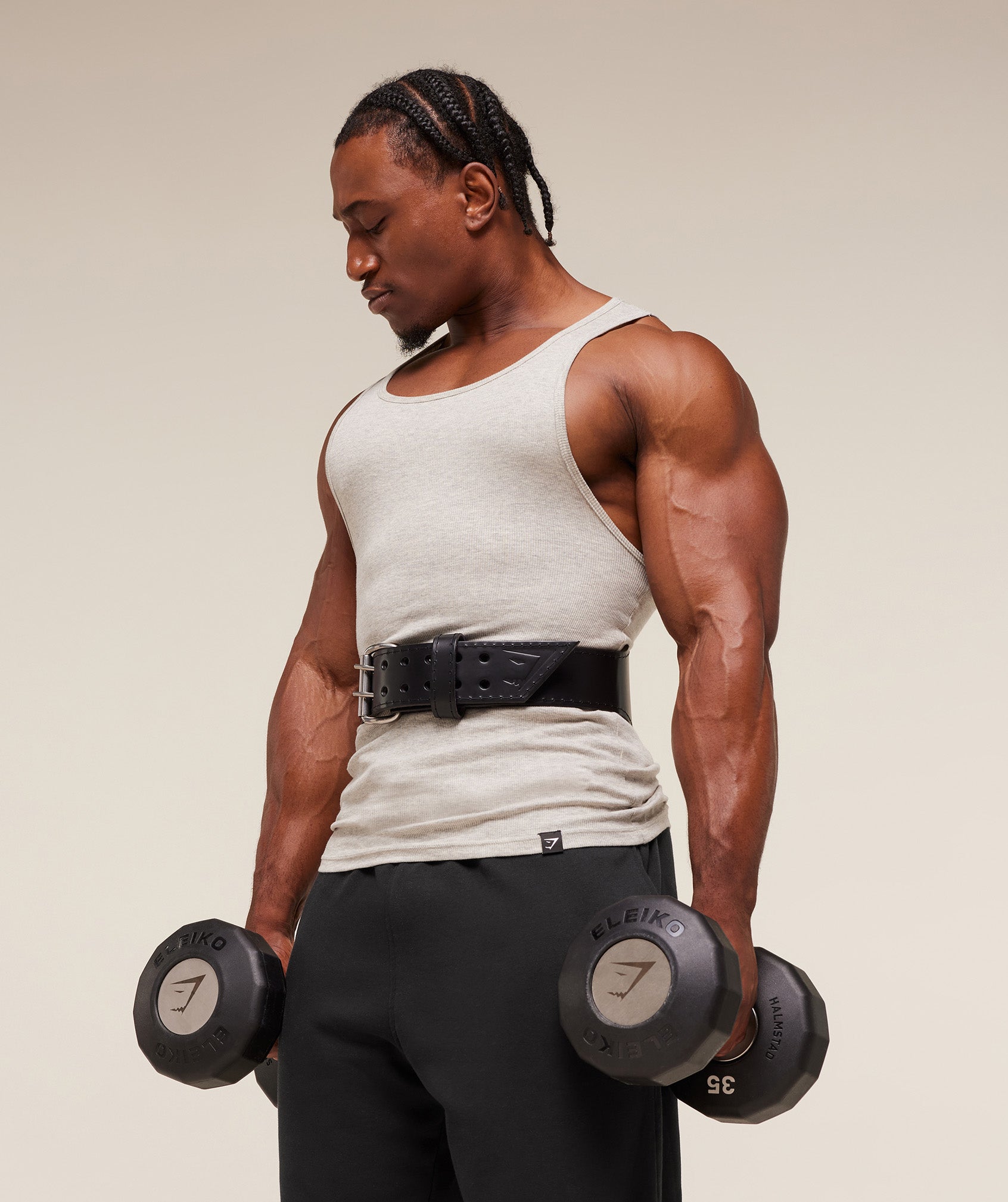 Gymshark Tapered Double Prong Lifting Belt - Black