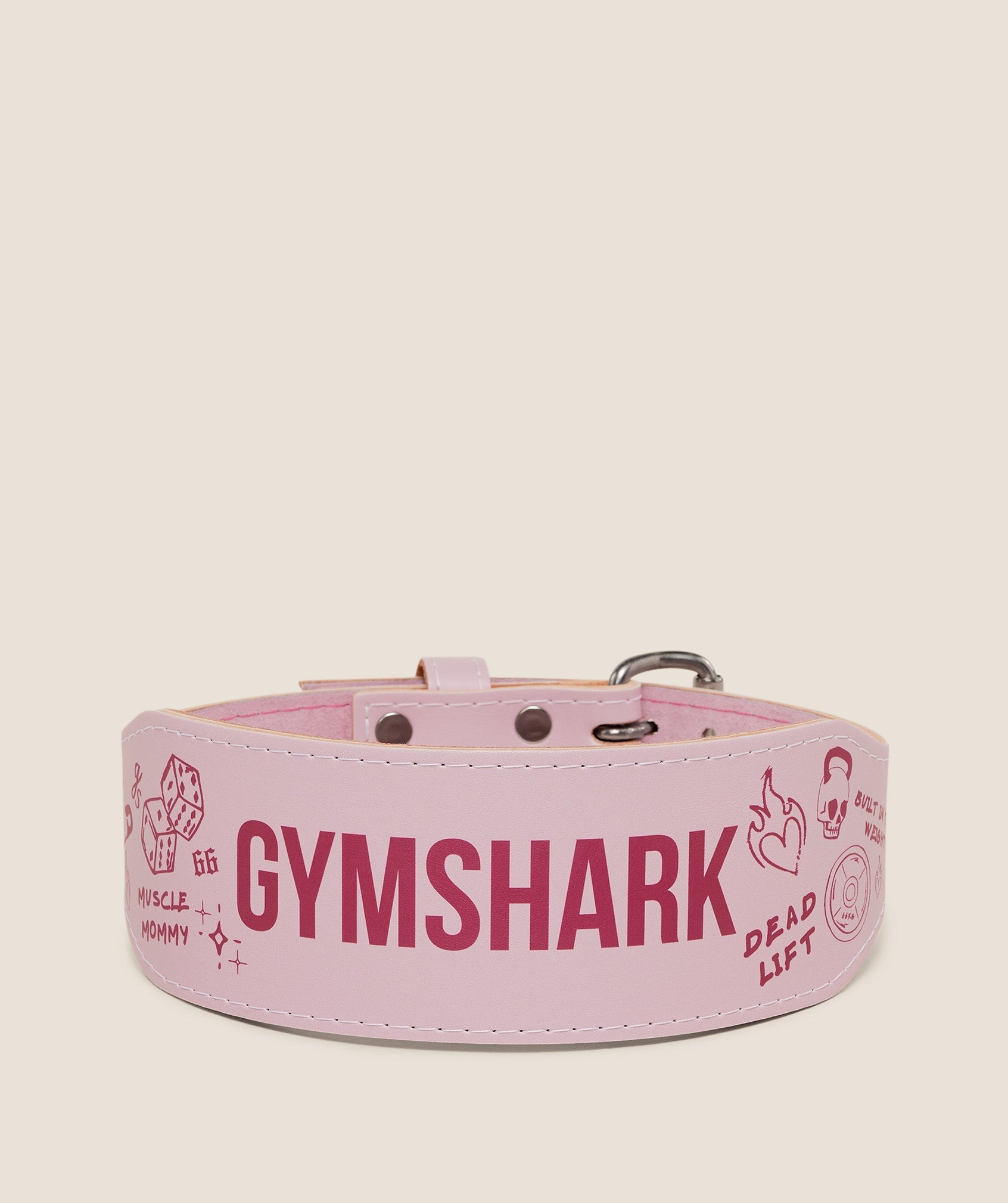 Gymshark Graphic Tapered Lifting Belt - Cloud Pink