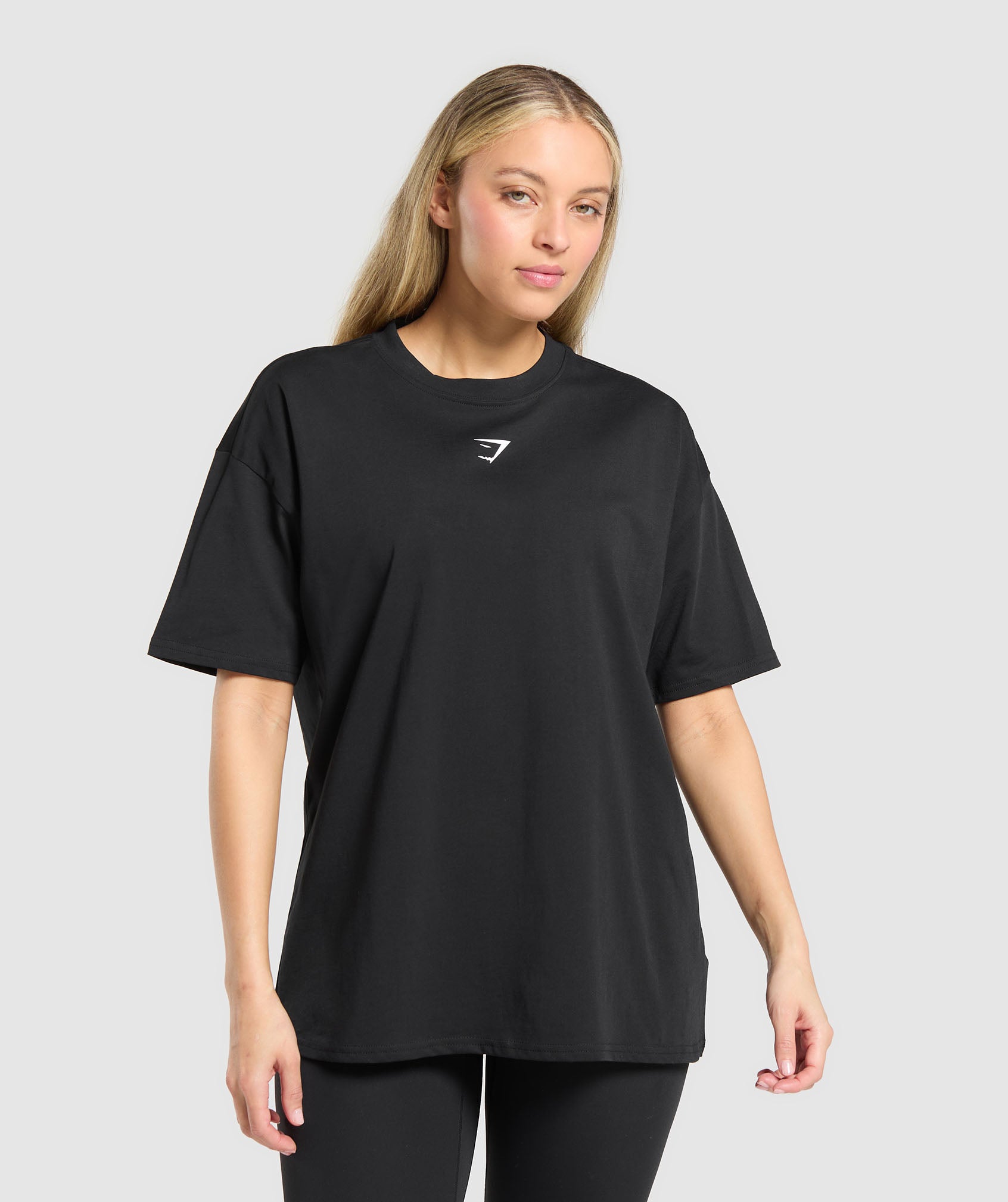Gymshark Trace Graphic Oversized T-Shirt - Black