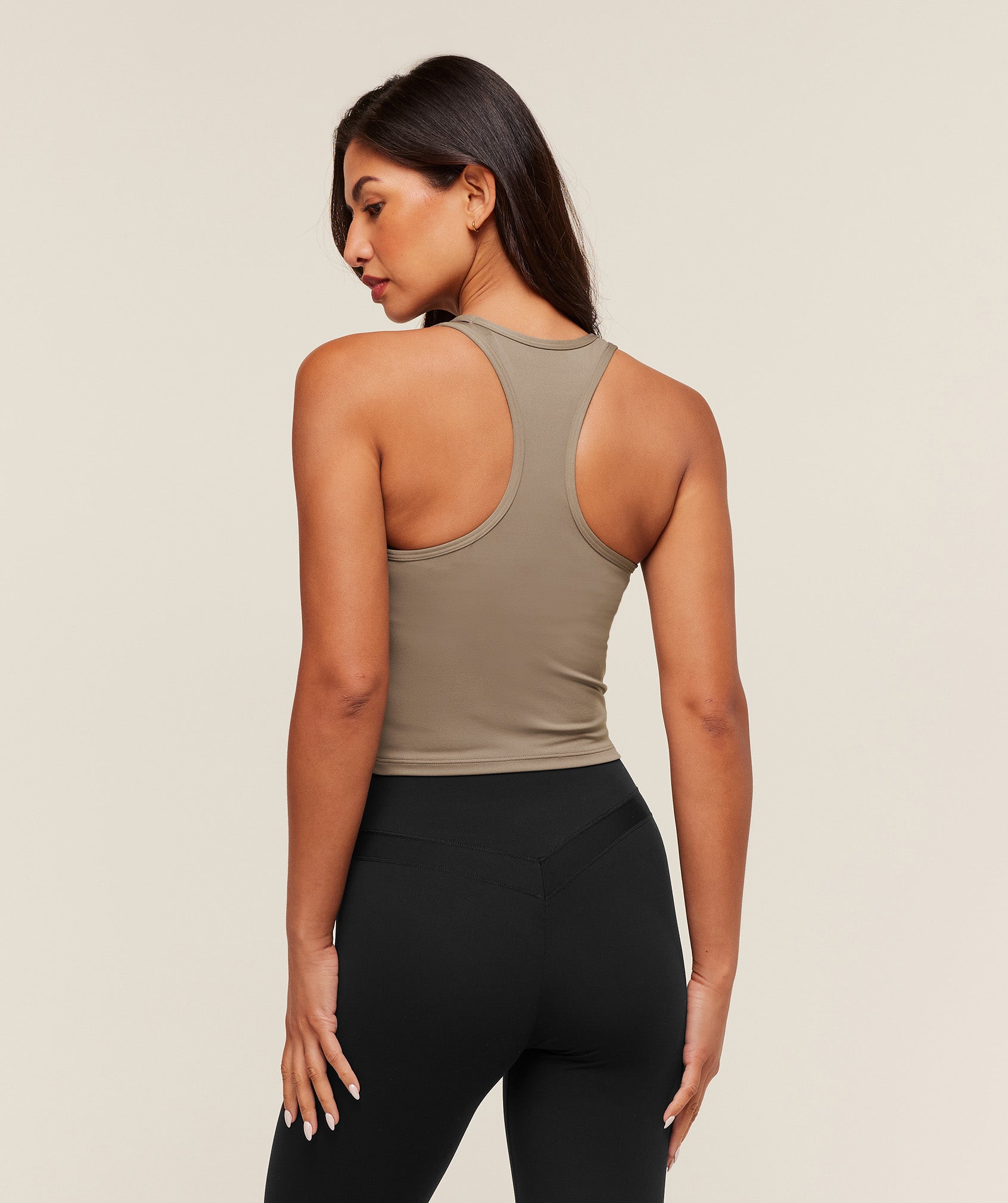 Gymshark Training Racer Midi Tank - Lifestyle Brown