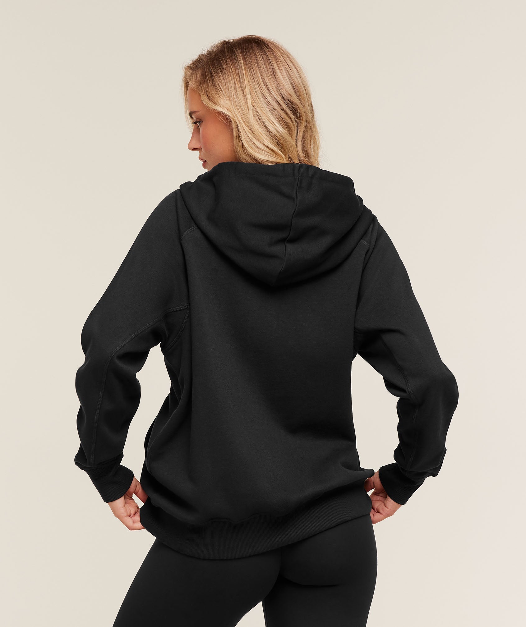 Gymshark Training Fleece Oversized Zip Hoodie - GS Black