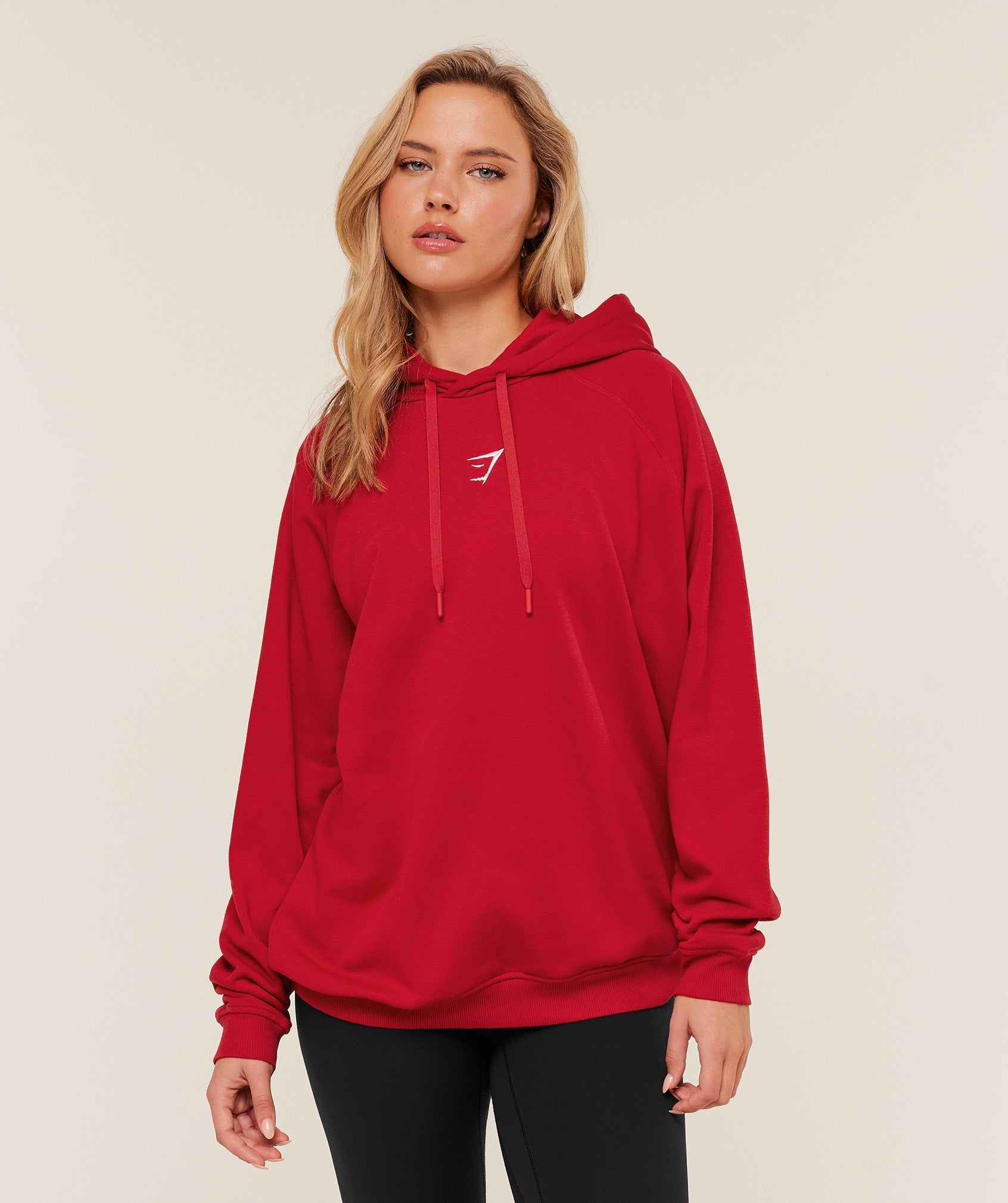 Gymshark Training Oversized Fleece Hoodie - Carmine Red