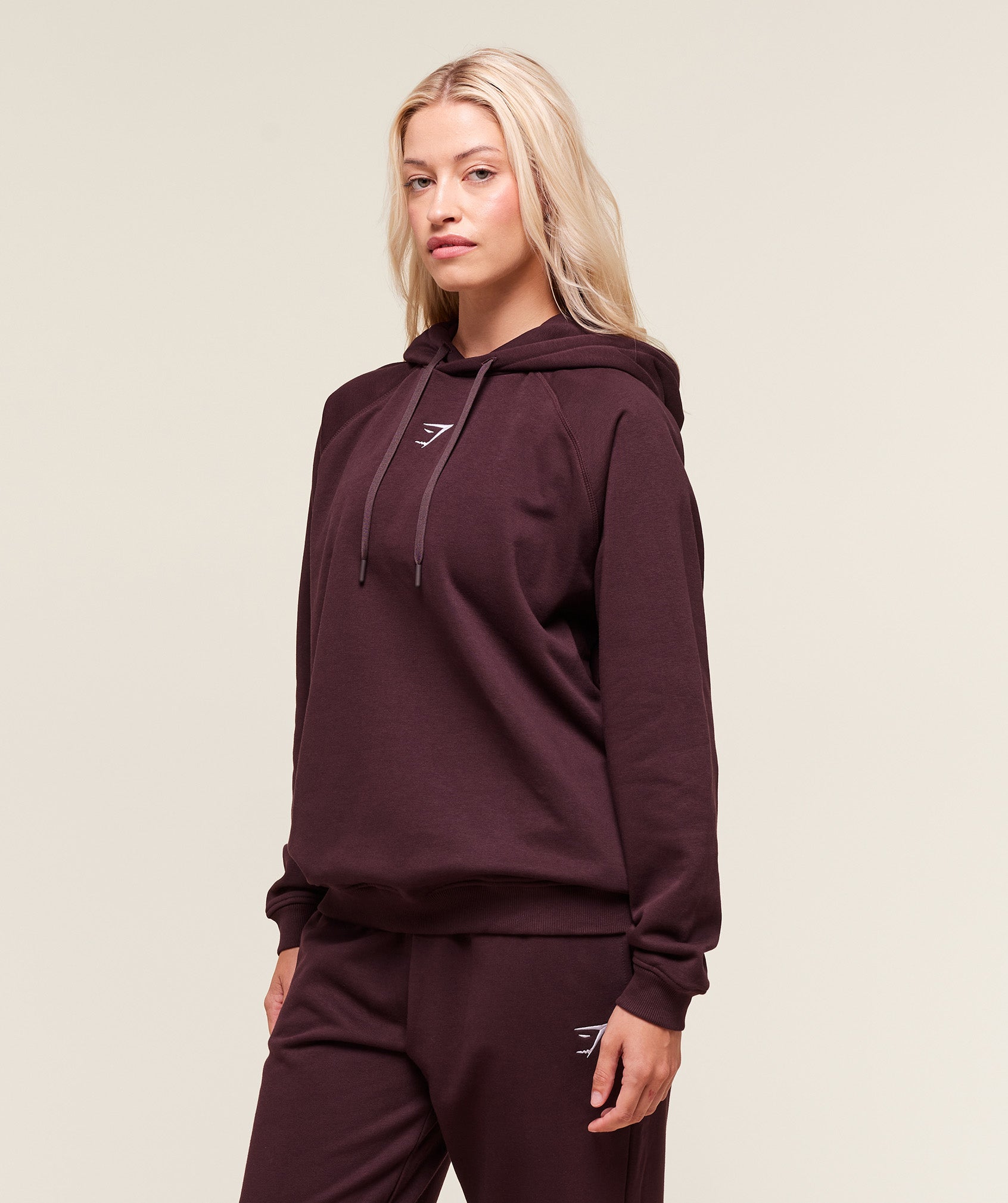 Gymshark Training Oversized Fleece Hoodie - Cherry Purple