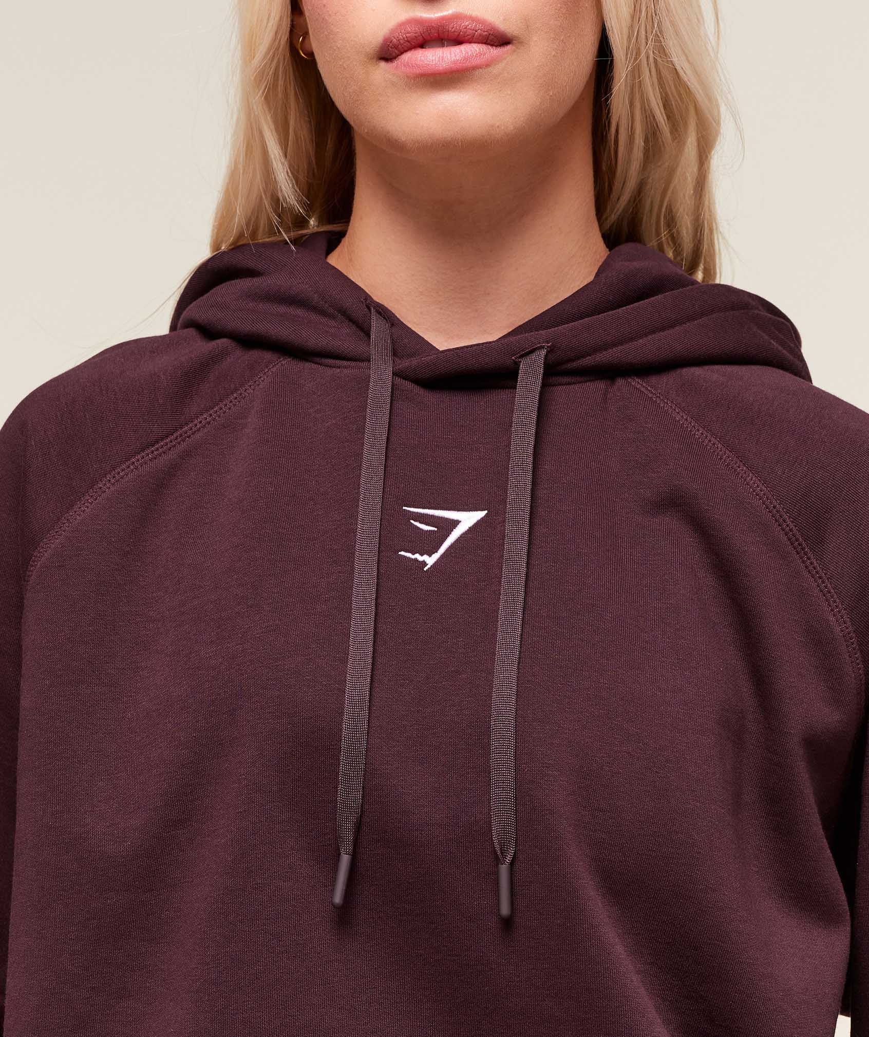 Gymshark Training Oversized Fleece Hoodie - Cherry Purple