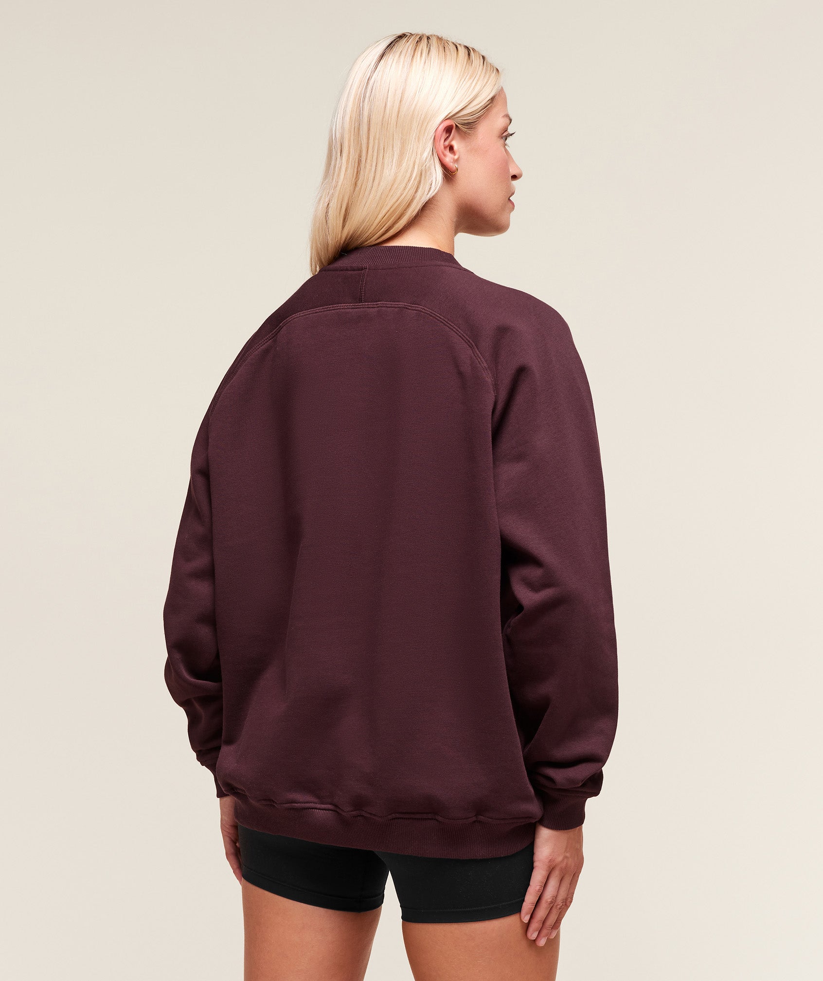 Gymshark Training Oversized Fleece Sweatshirt - Cherry Purple