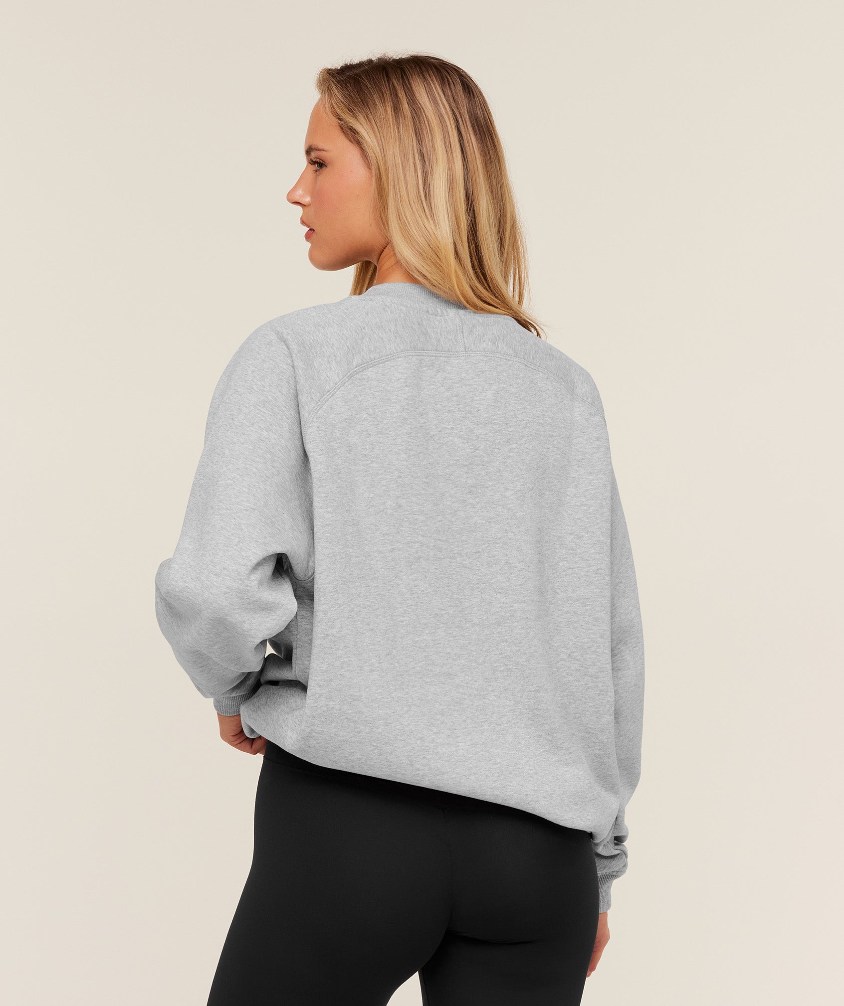 Gymshark Training Oversized Fleece Sweatshirt - Light Grey Core Marl