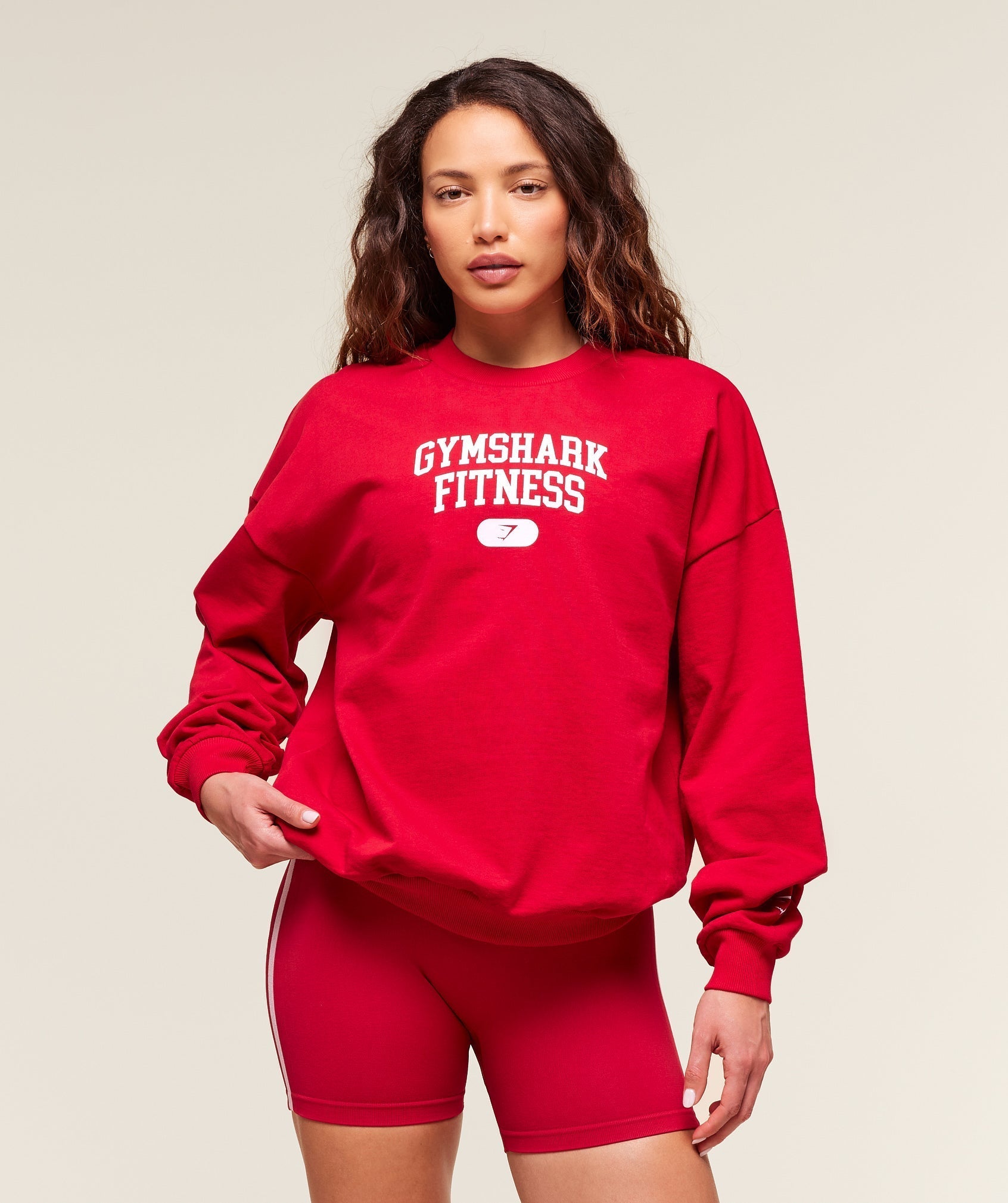 Gymshark Campus Graphic Pullover - Conditioning Red