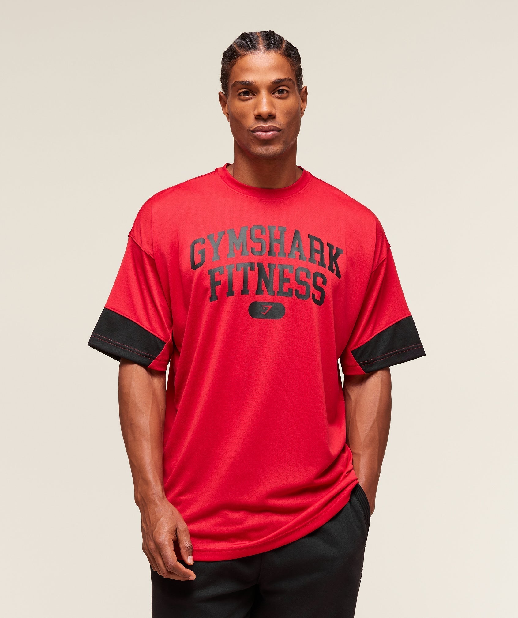 Gymshark Campus Oversized T-Shirt - Conditioning Red