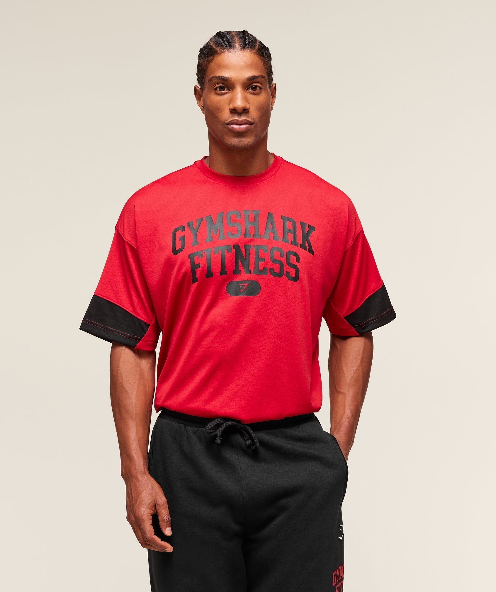 Gymshark Campus Oversized T-Shirt - Conditioning Red