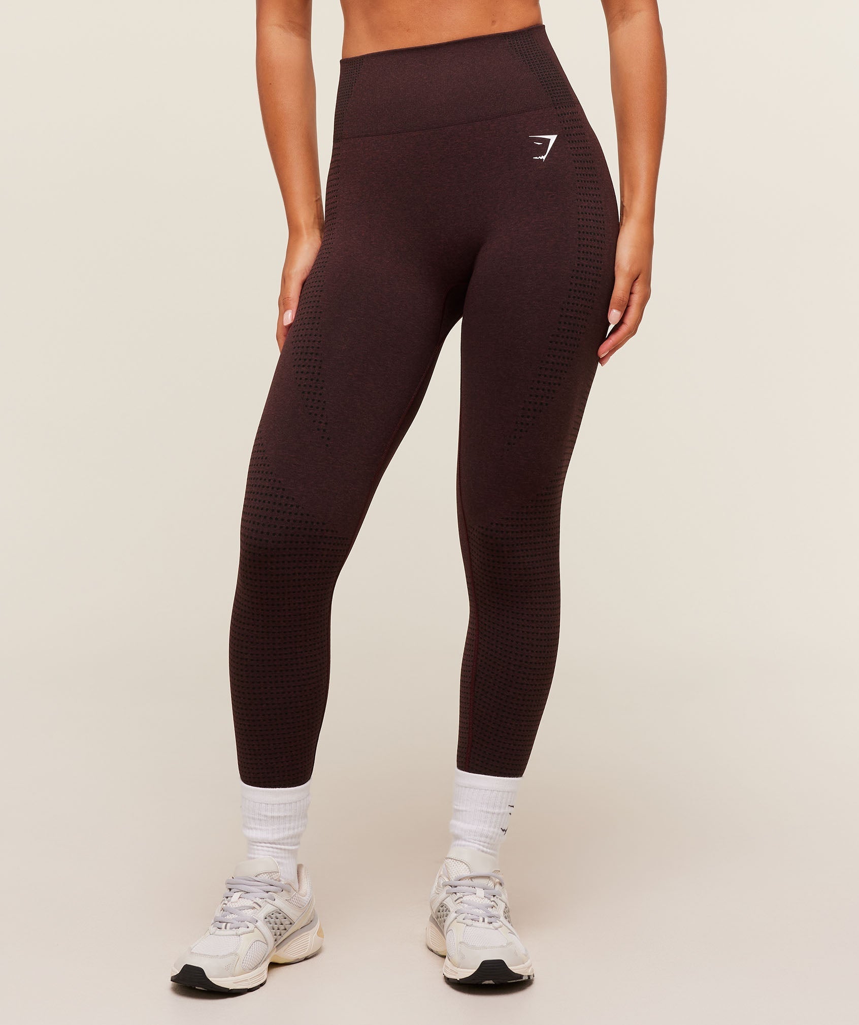 Gymshark Vital Regular Leggings - Rich Maroon/Marl