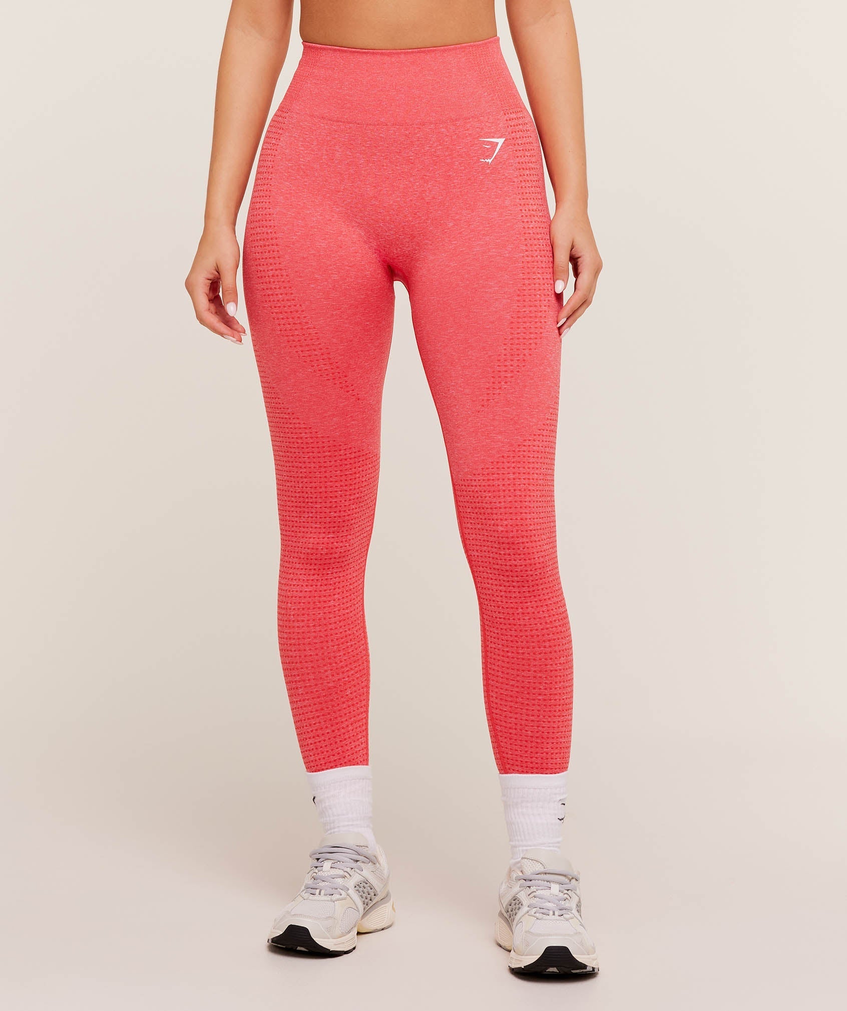 Gymshark Vital Regular Leggings - Coral Red Marl
