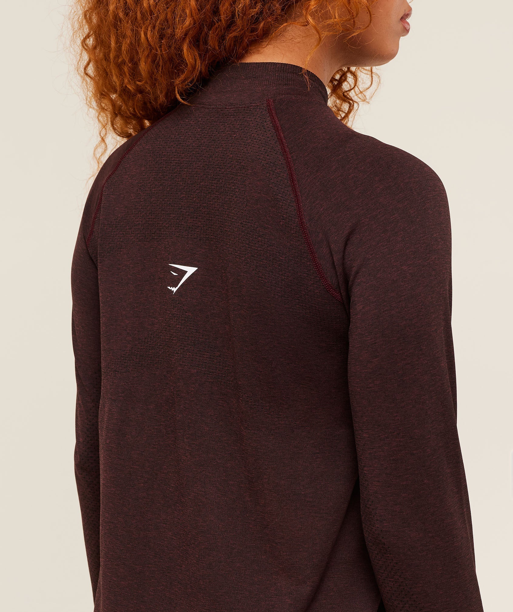 Gymshark Vital Long Line Top - Rich Maroon/Marl