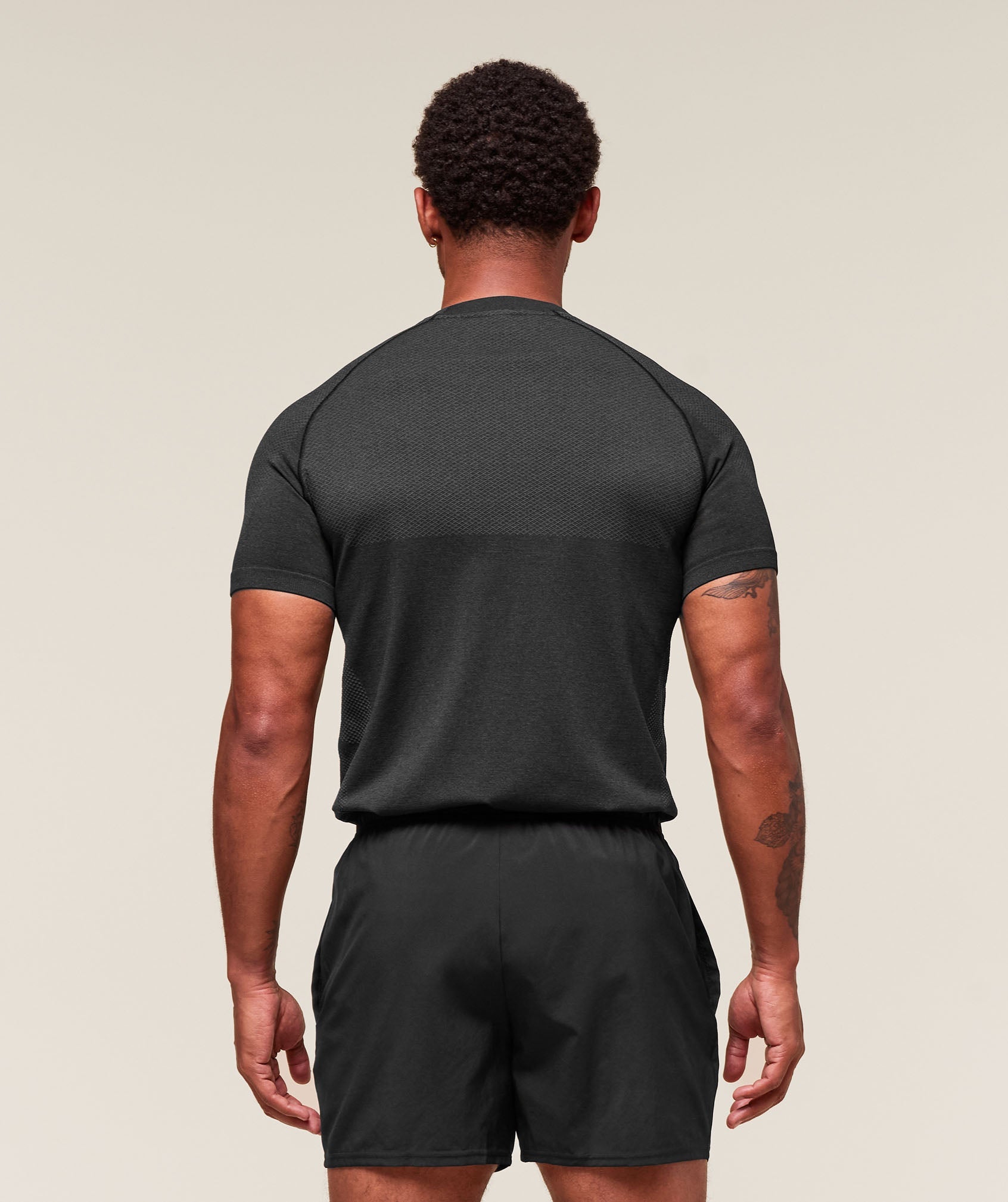 Gymshark Vital Seamless T-Shirt - Black/Silhouette Grey