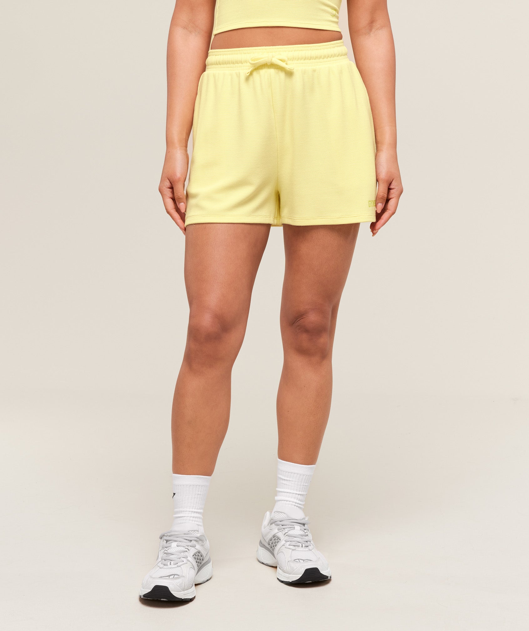 Gymshark Waffle Shorts - Refresh Yellow