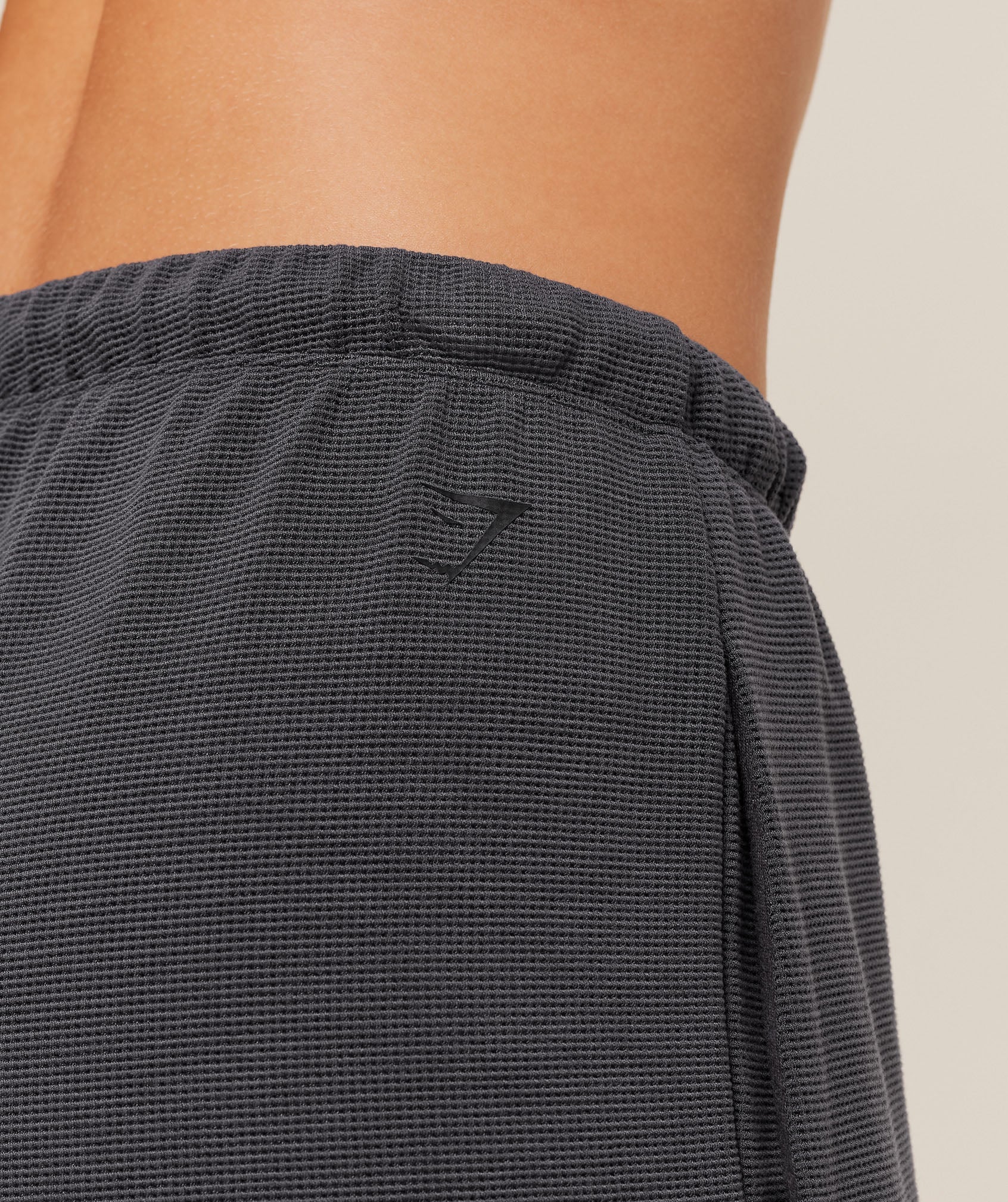 Gymshark Waffle Wide Leg Pants - Onyx Grey