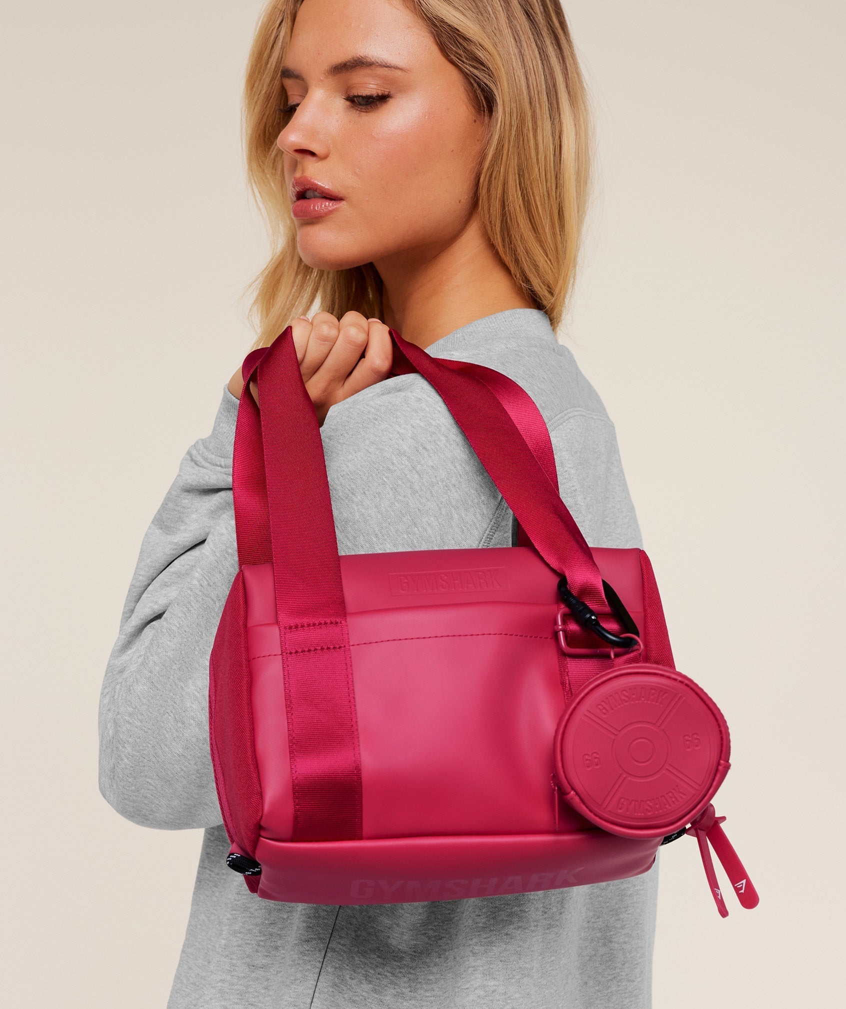 Gymshark Weight Plate Zip Coin Pouch - Build Pink