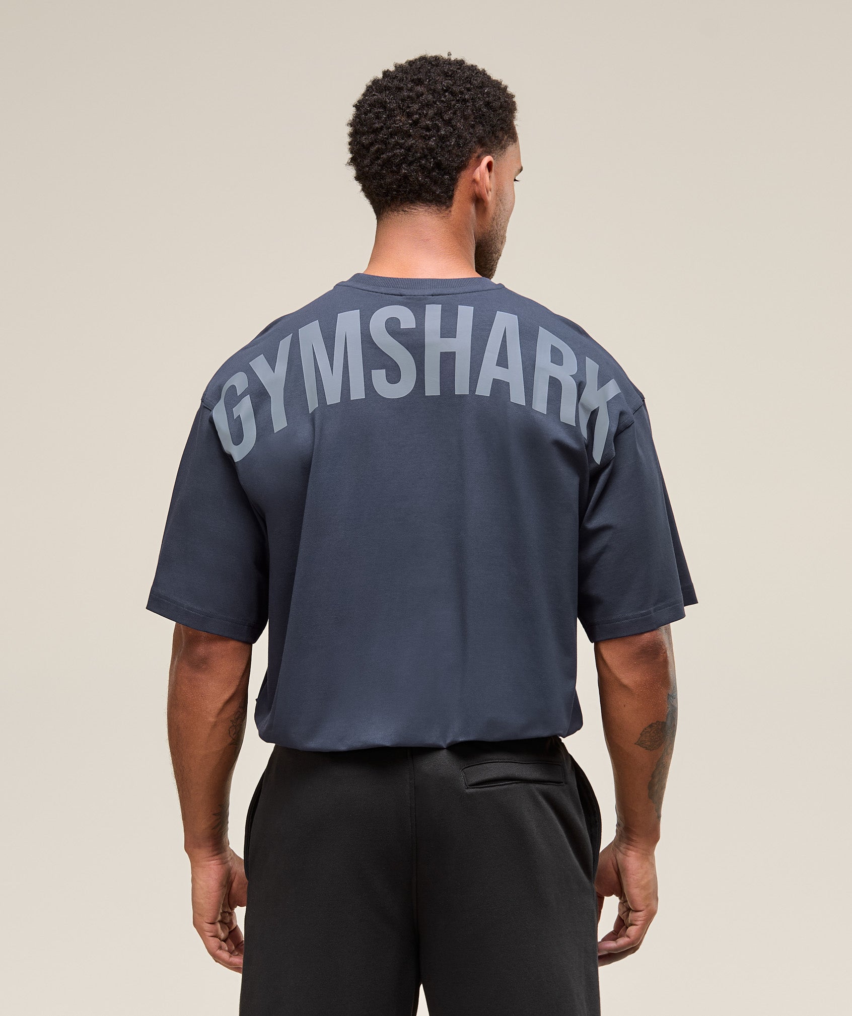 Gymshark Power T-Shirt - Heavy Blue