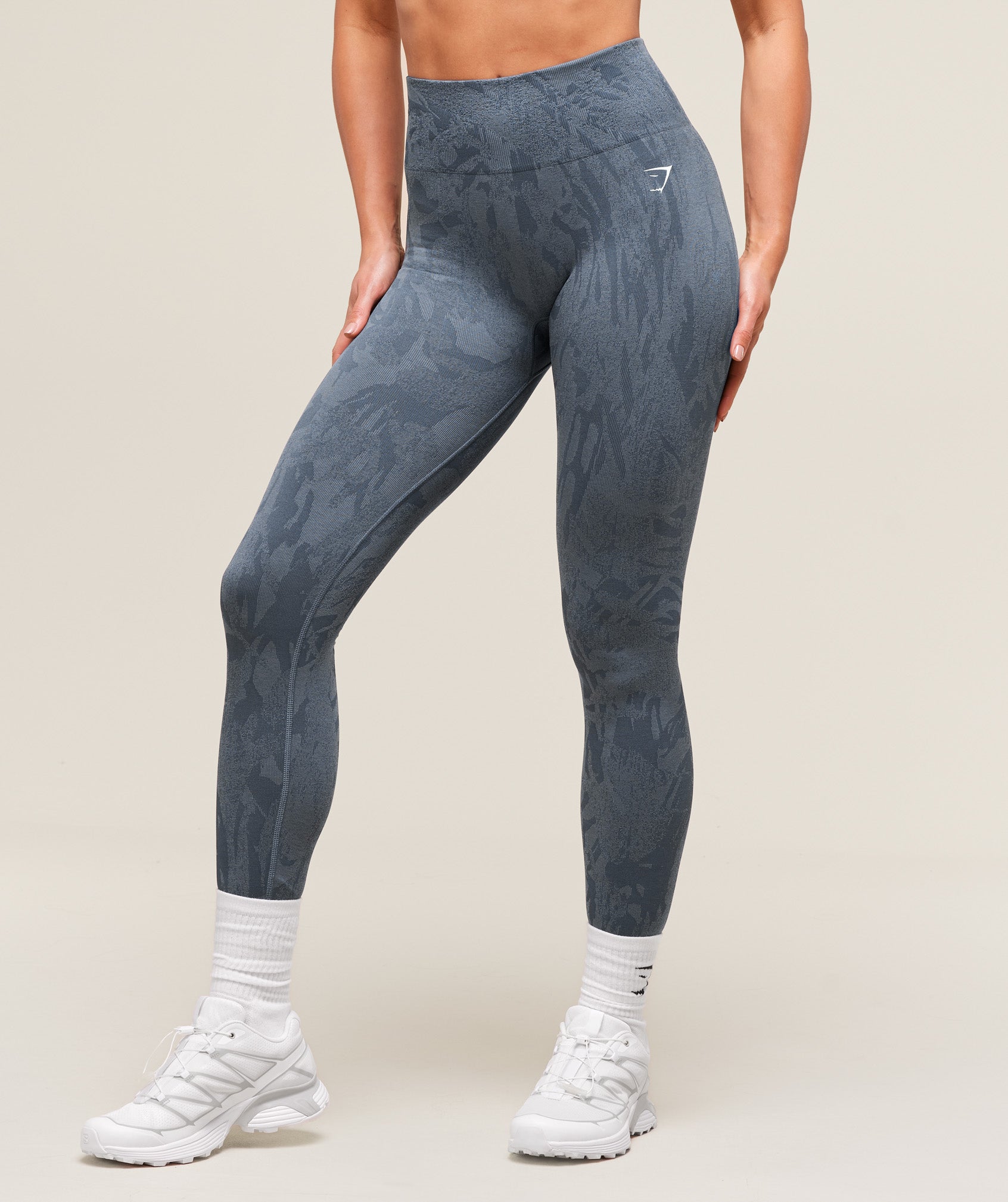 Gymshark Adapt Camo Seamless Leggings - Blue