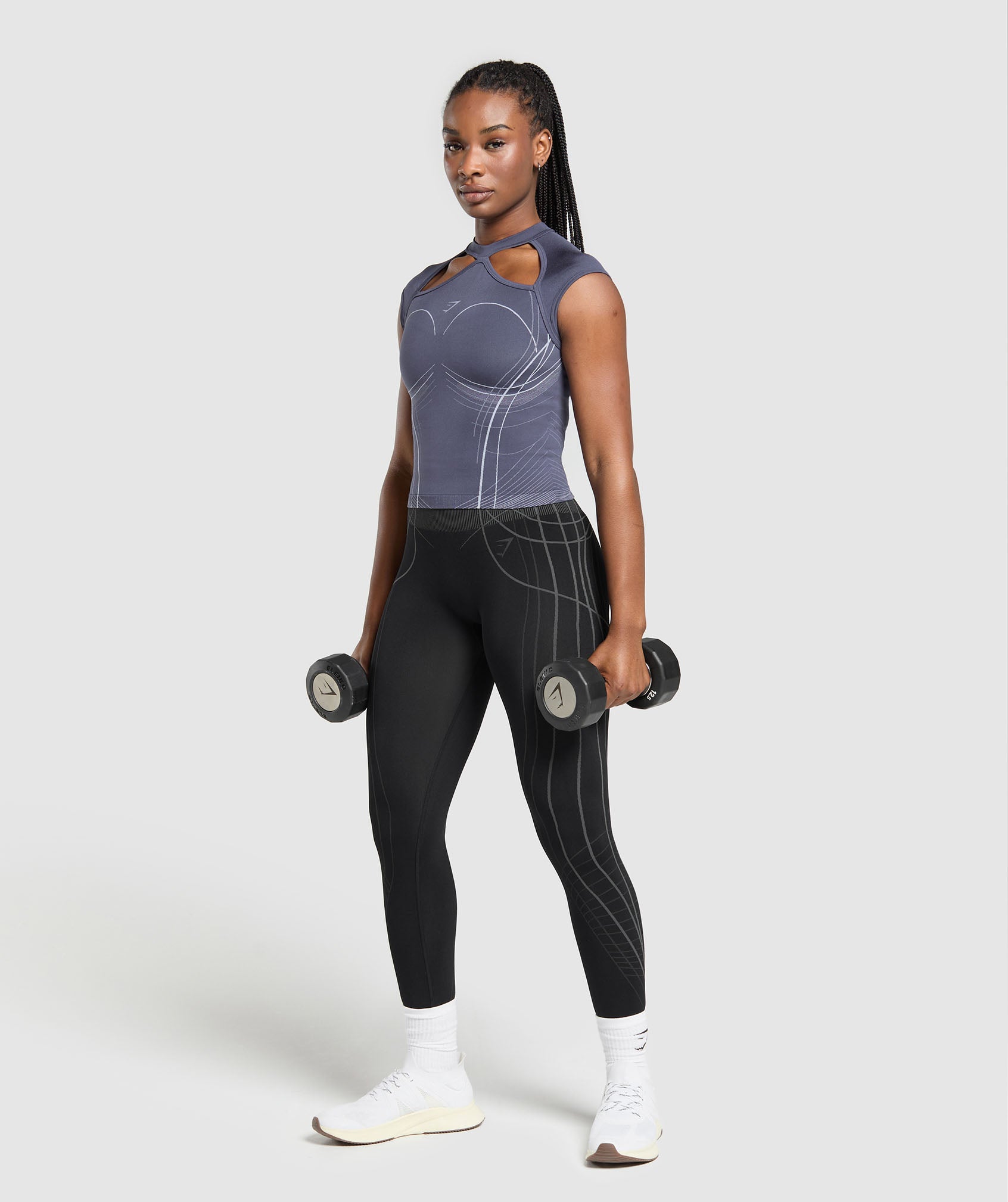 Apex Seamless Midi T-Shirt - Weighted Purple/Fresh Lilac