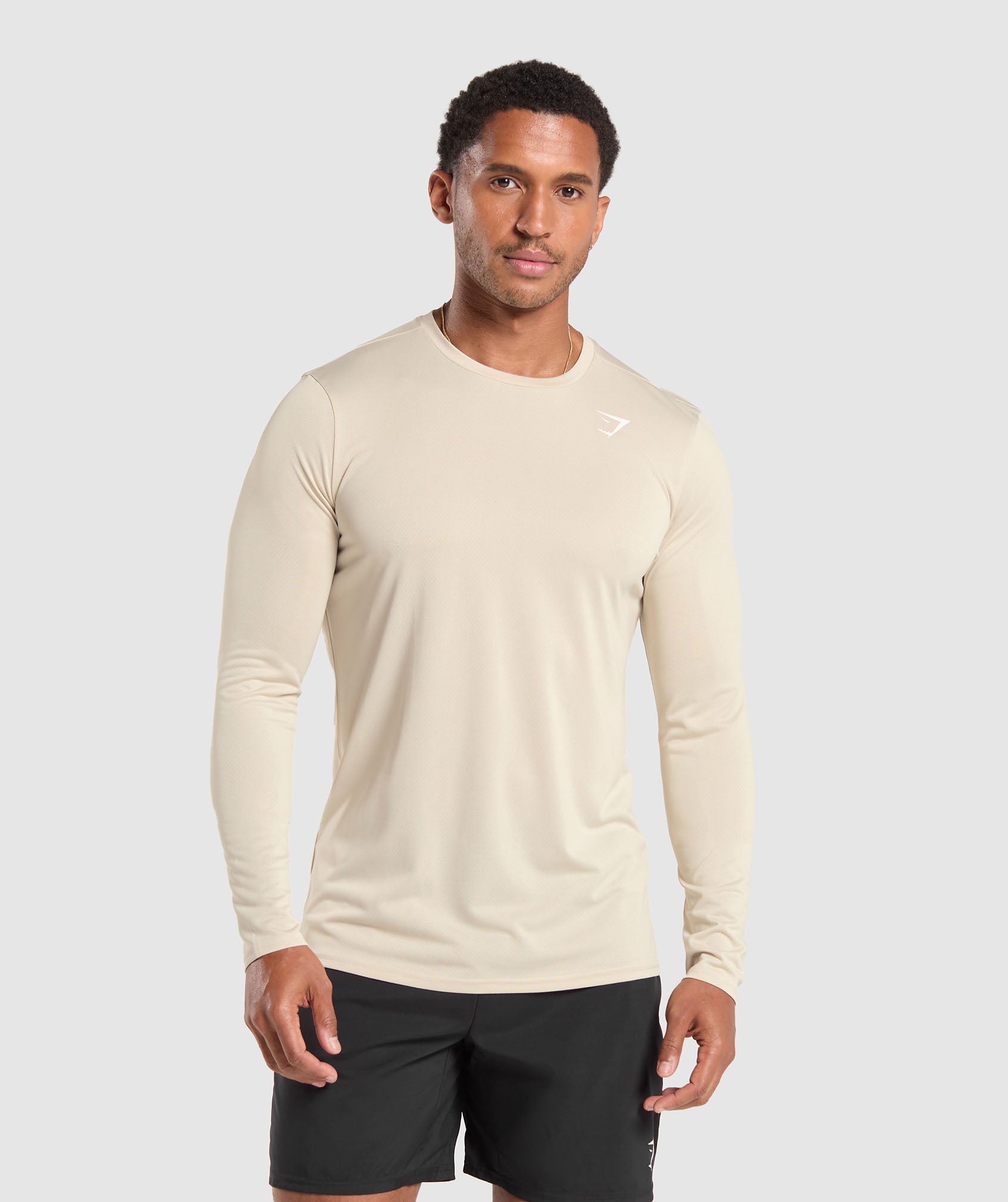 Gymshark Arrival Long Sleeve T-Shirt - Pebble Grey